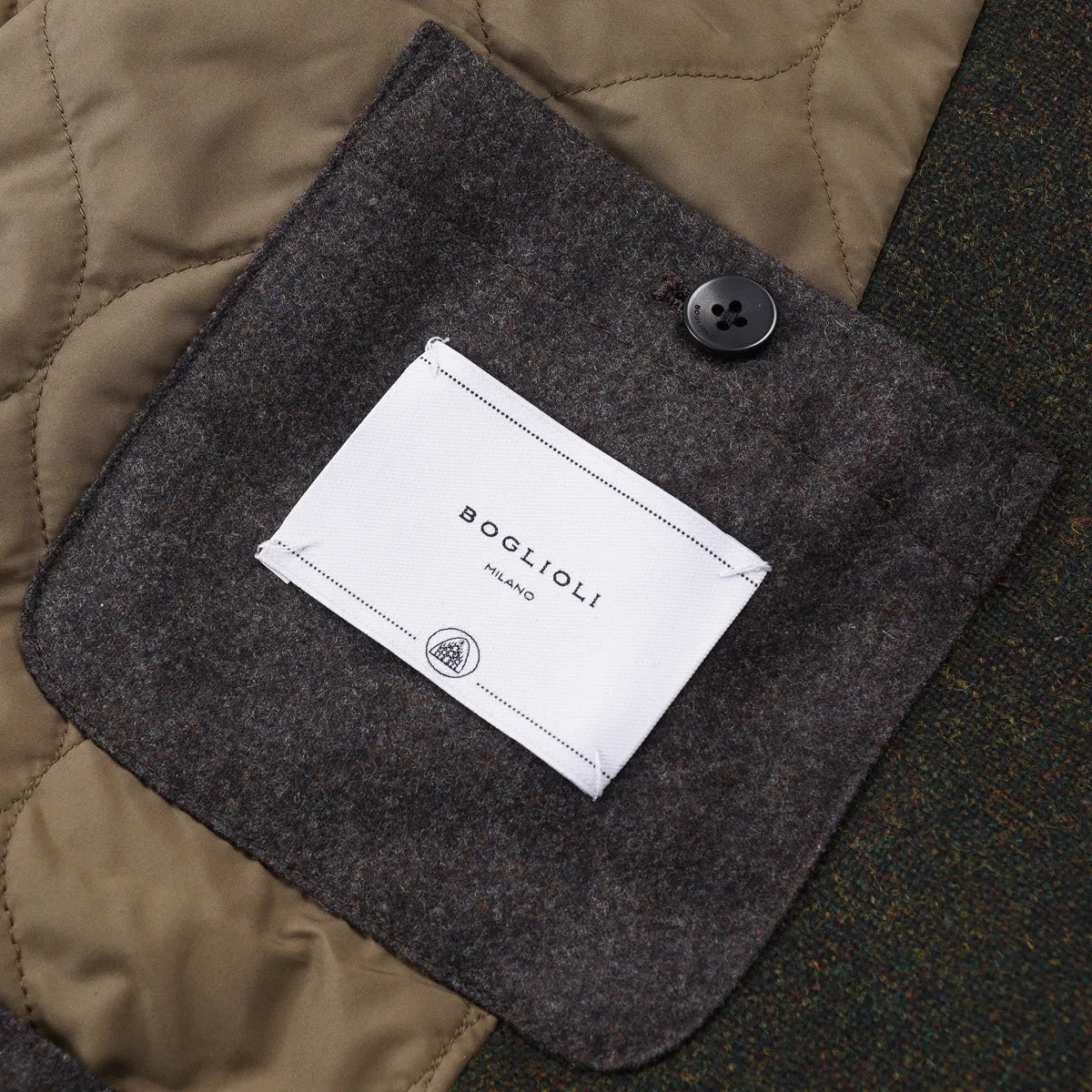 Boglioli Wool Outer Blazer with Quilted Lining