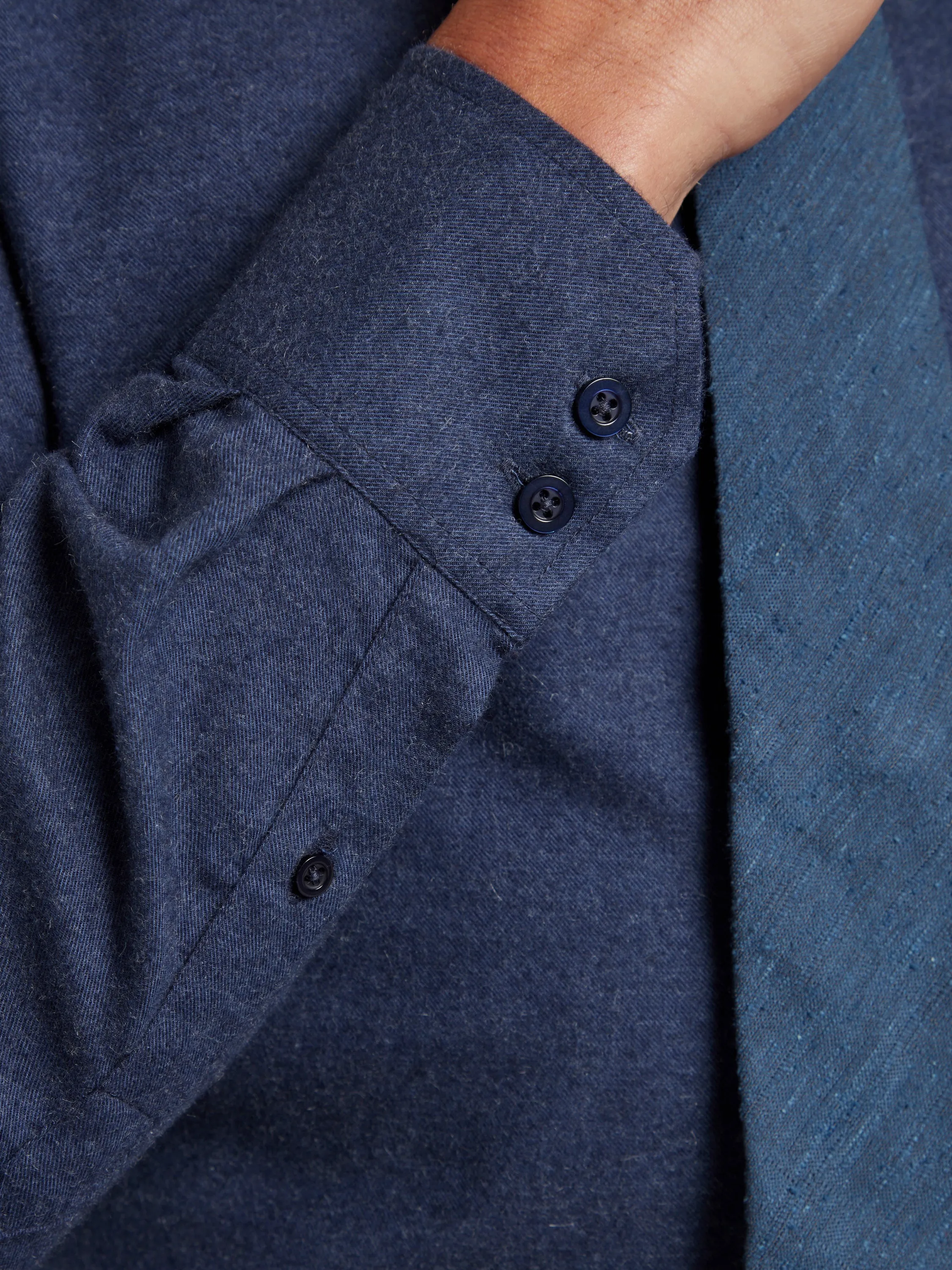 Cashmere Blend Shirt - Navy