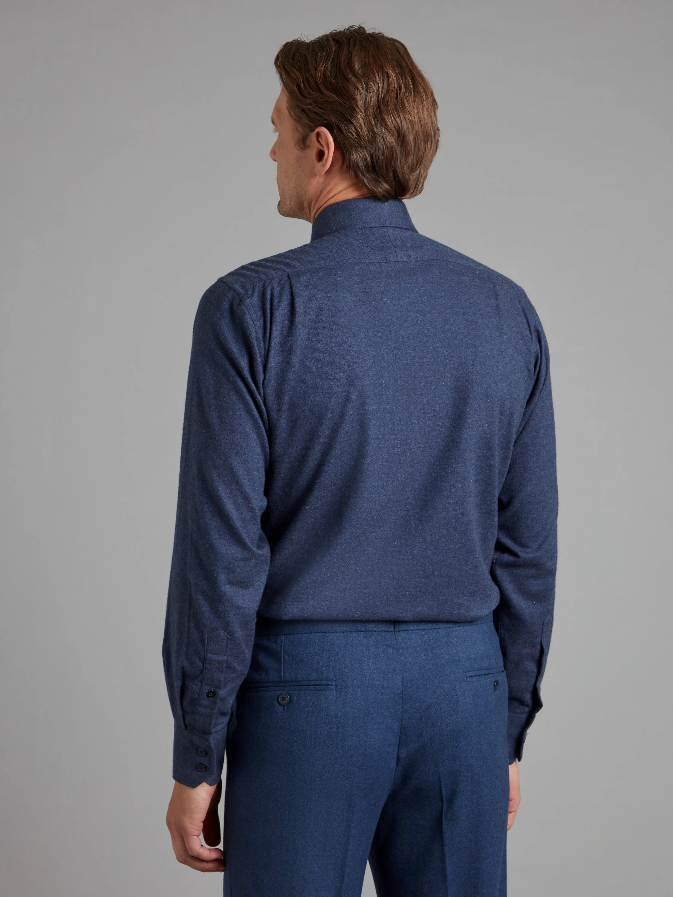 Cashmere Blend Shirt - Navy