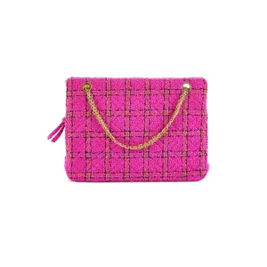 Chanel Seasonal Pink Tweed Shoulder Bag