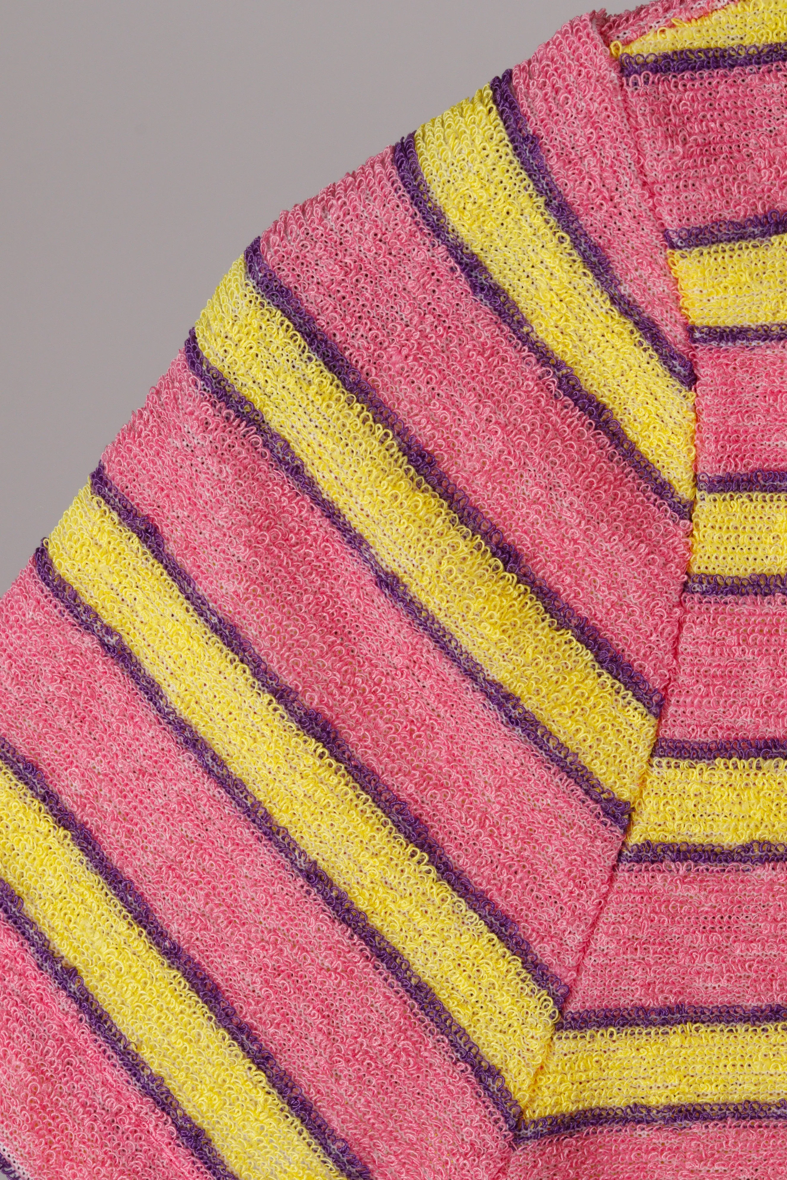 Comme des Garons Junya Watanabe SS95 'Striped Tweed' Tee Pink Yellow (1995)