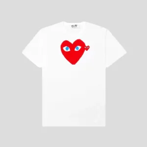 Comme Des Garons PLAY White T-Shirt