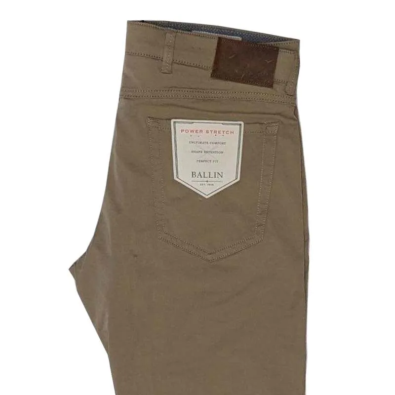 Dark Khaki Cotton Five Pocket Pant - Crescent Fit | Ballin