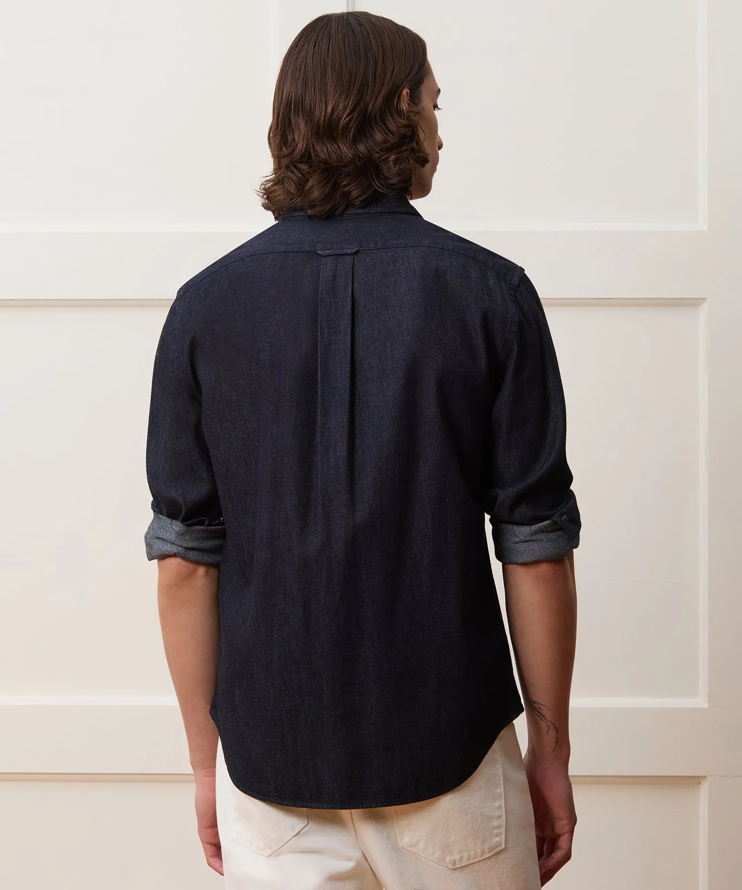 Denim Point Collar Shirt