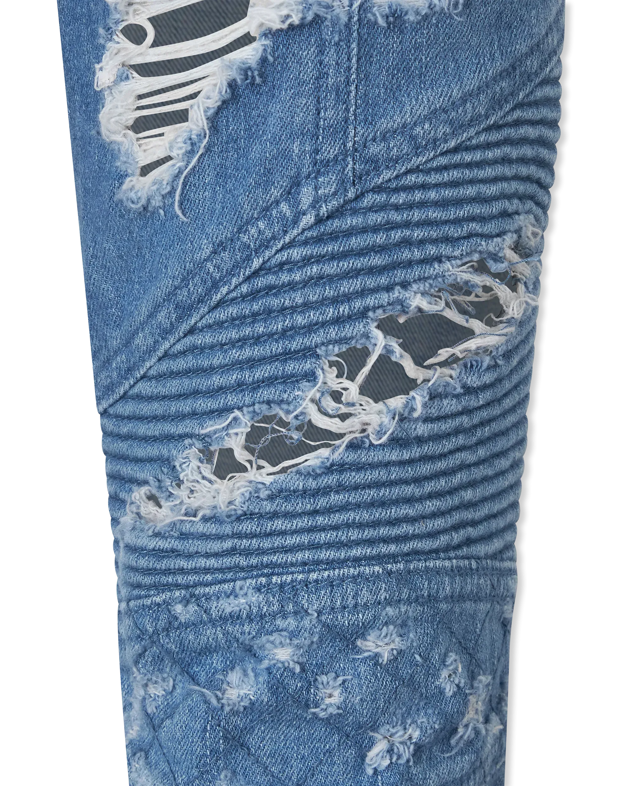 Distressed Button Up Skinny Jeans