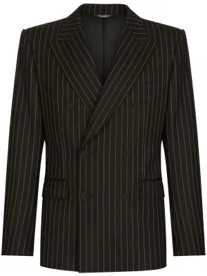 Double-Breasted Pinstripe Suit