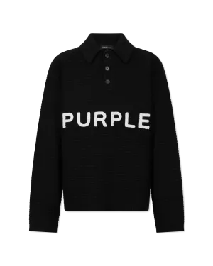 Embroidered Polo Sweater