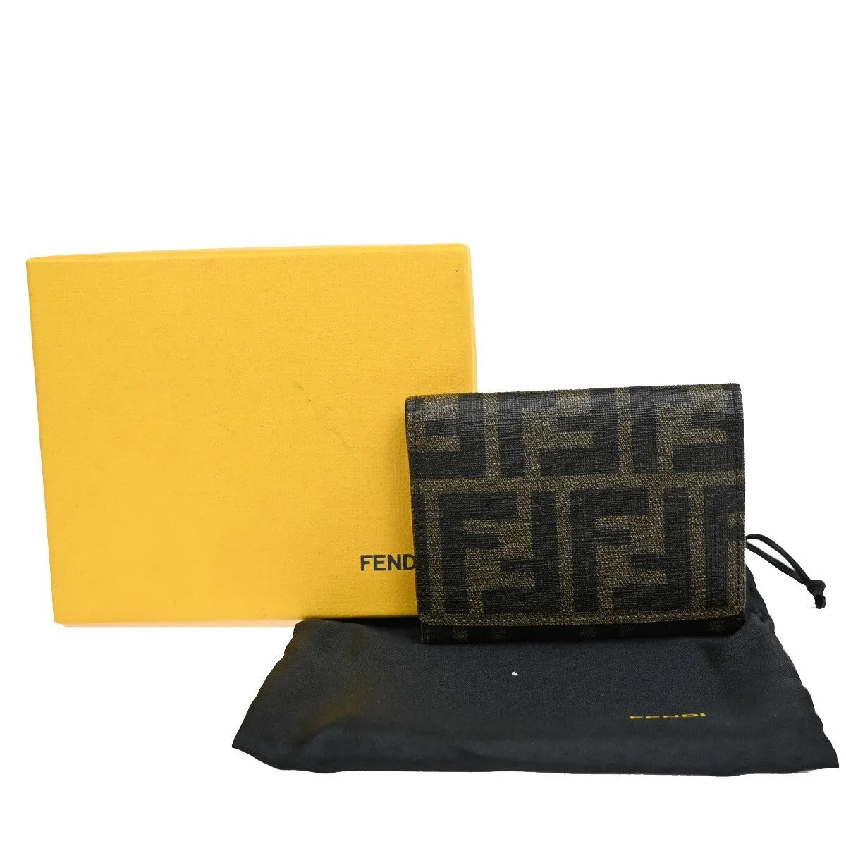 Fendi FF Brown Canvas Accessories