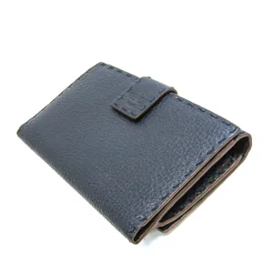 Fendi Selleria Navy Leather Accessories