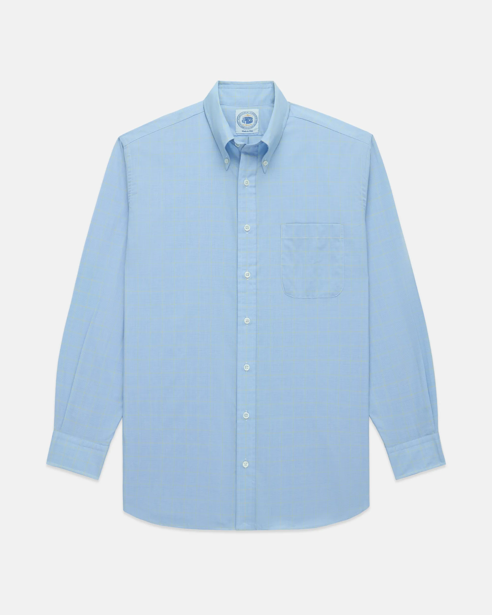 GOLD LABEL DRESS SHIRT - BLUE GLENPLAID/YELLOW WINDOWPANE