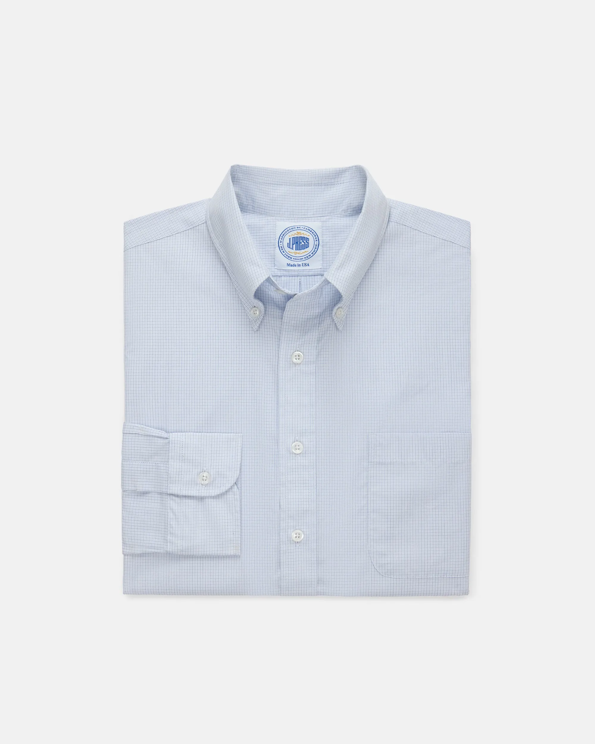 GOLD LABEL DRESS SHIRT - BLUE MINI TATTERSALL