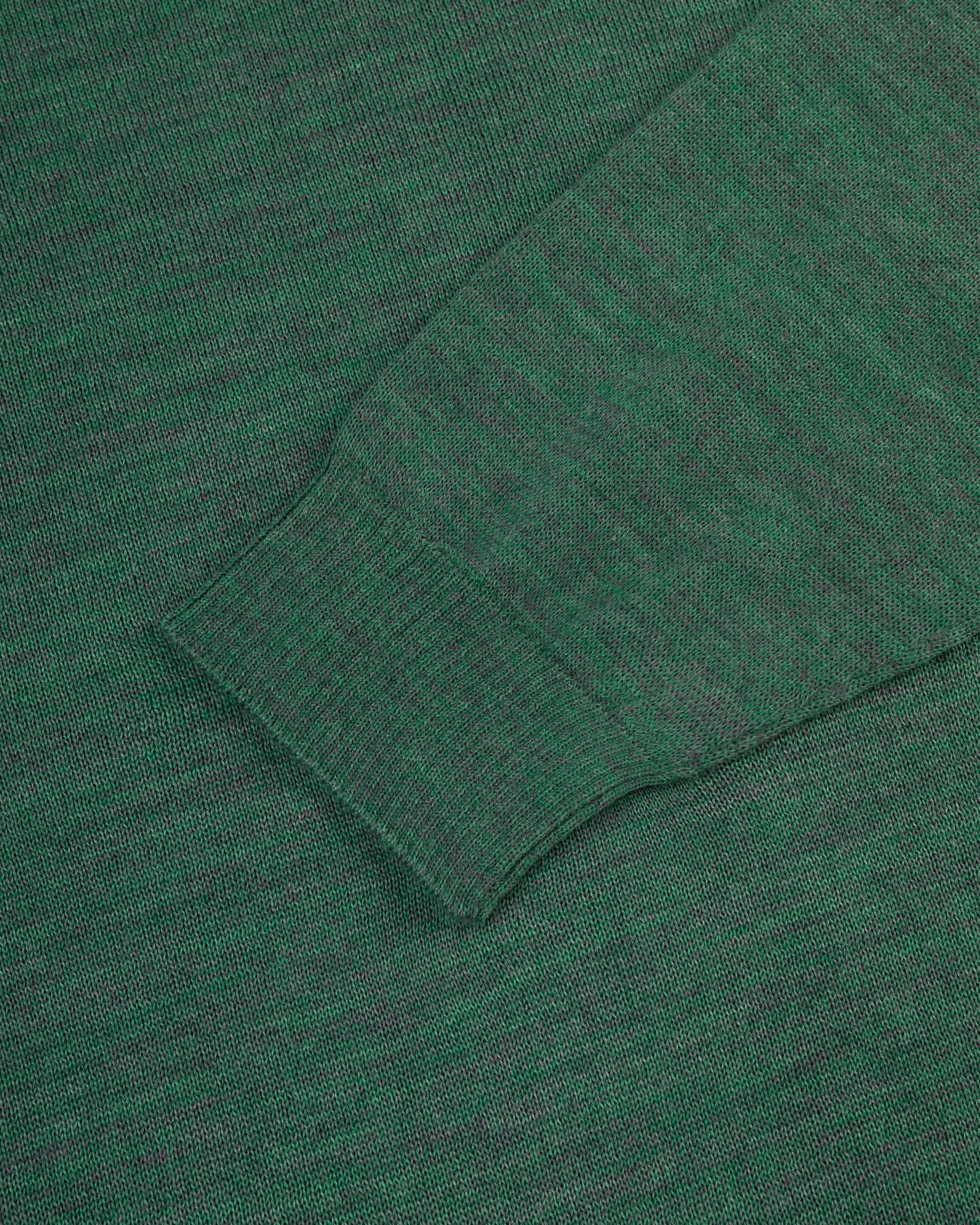 GREEN ALPACA/SILK CREWNECK SWEATER