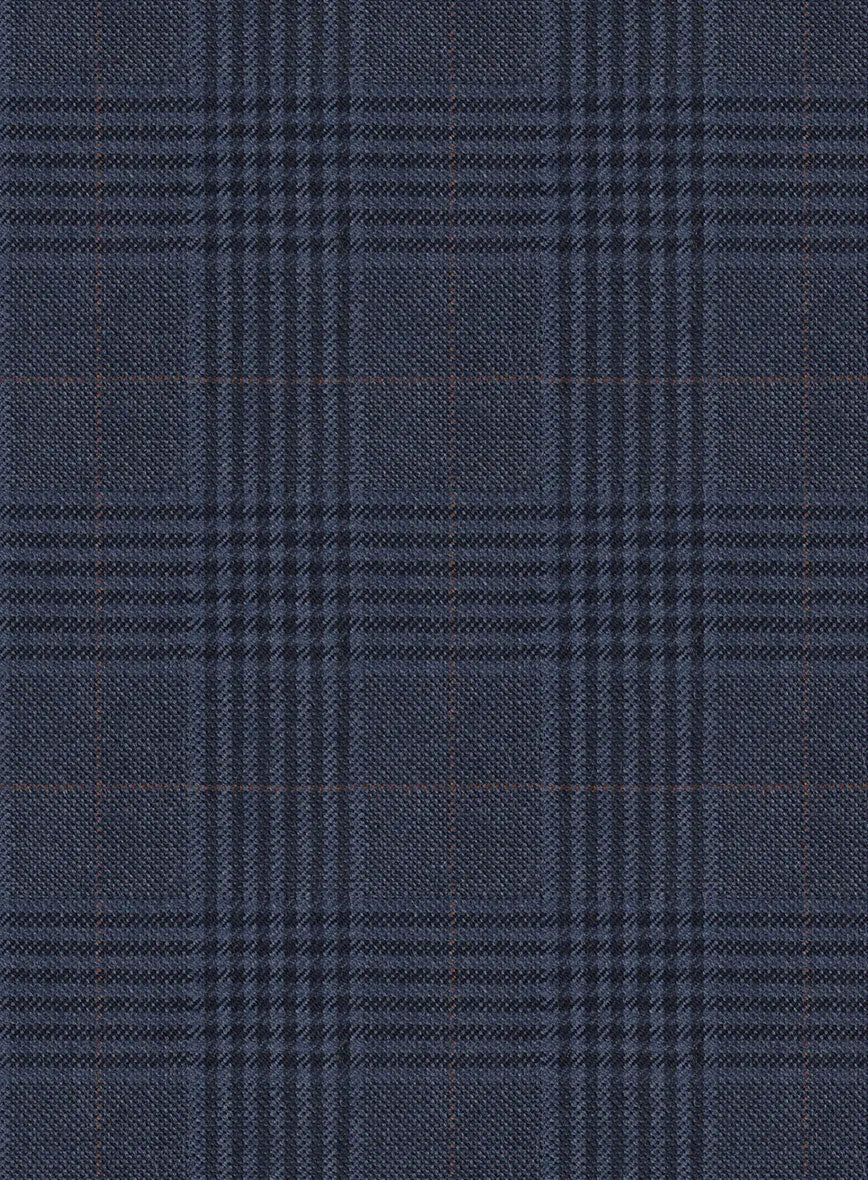 Hardy Minnis Blue Checks Wool Pants