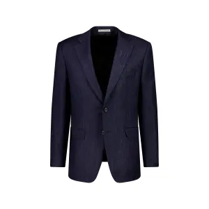 HENRY SARTORIAL DORMEUIL Blended Wool Jacket NAVY REG
