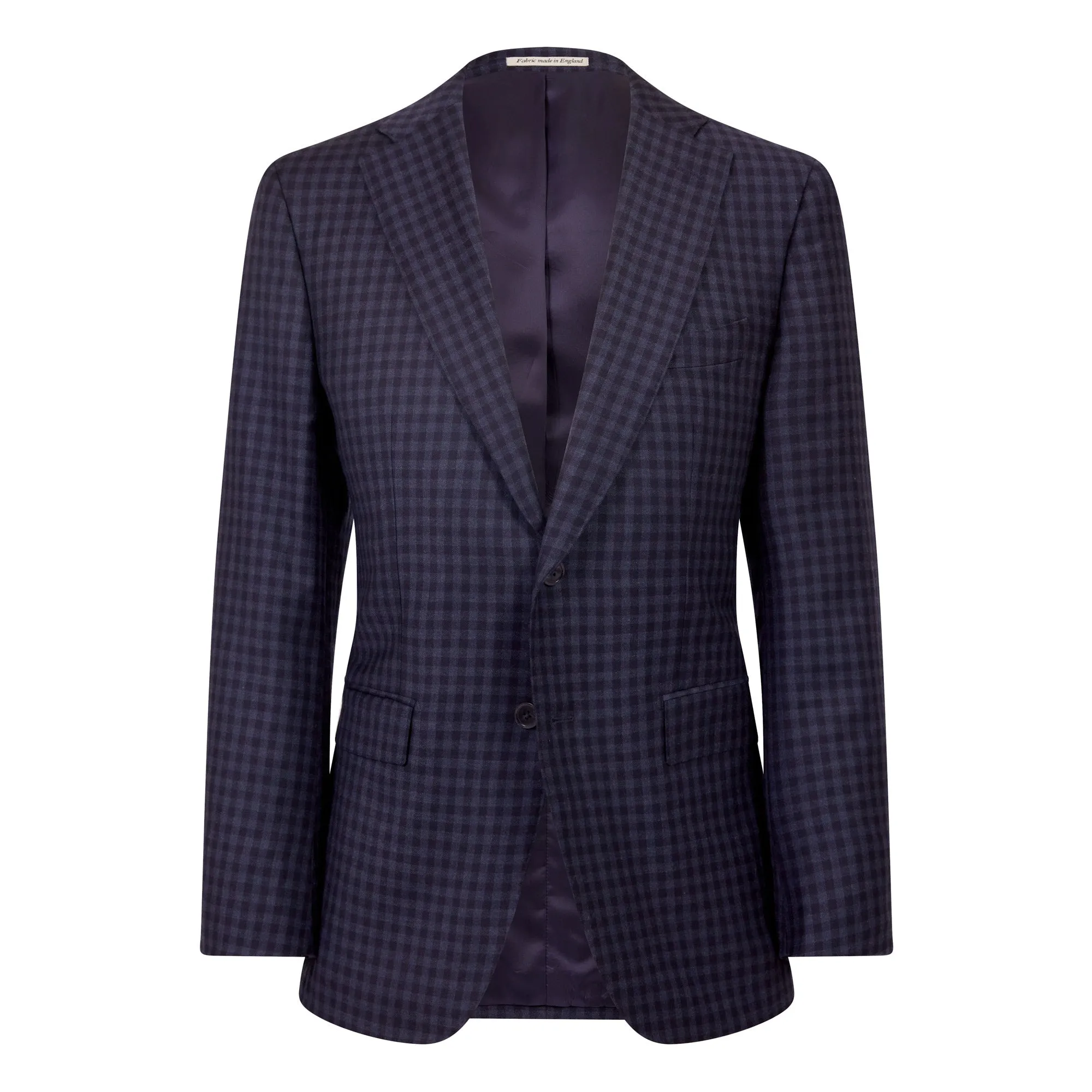 HENRY SARTORIAL X DORMEUIL Full Canvas Check  Wool Jacket NAVY MULTI REG
