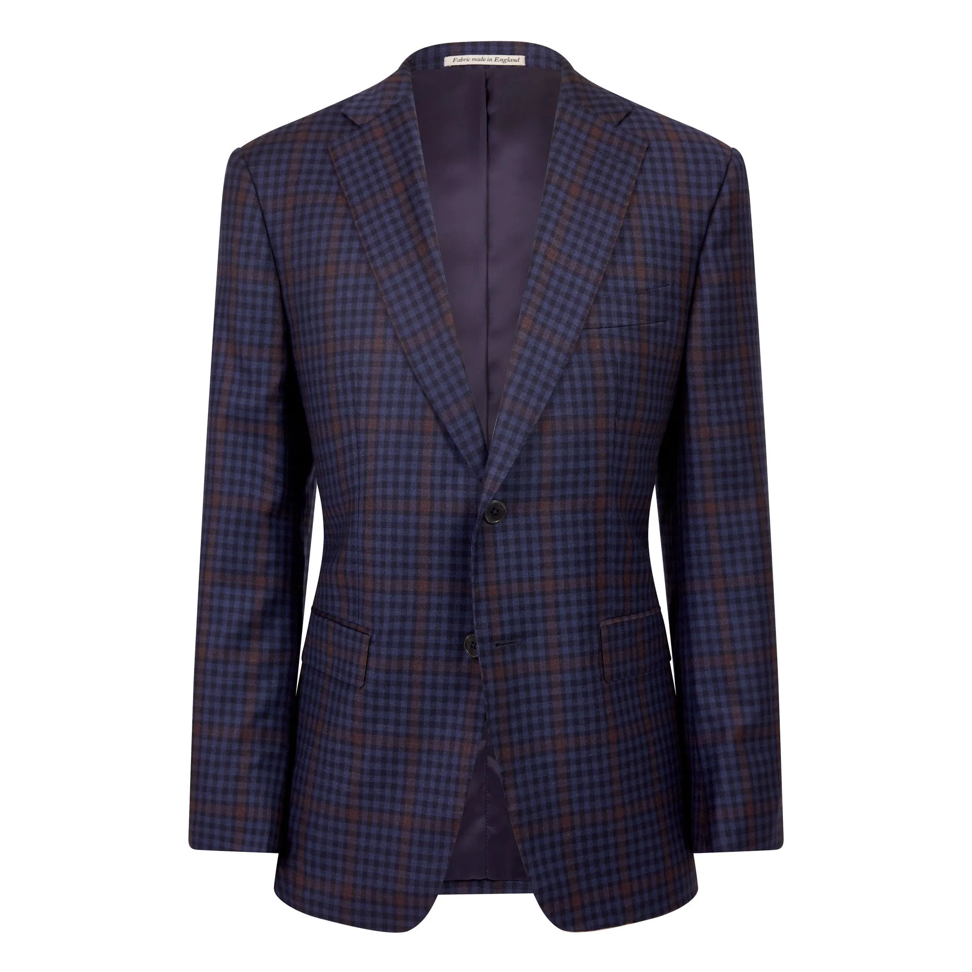 HENRY SARTORIAL X DORMEUIL Full Canvas Check Wool Jacket NAVY MULTI REG