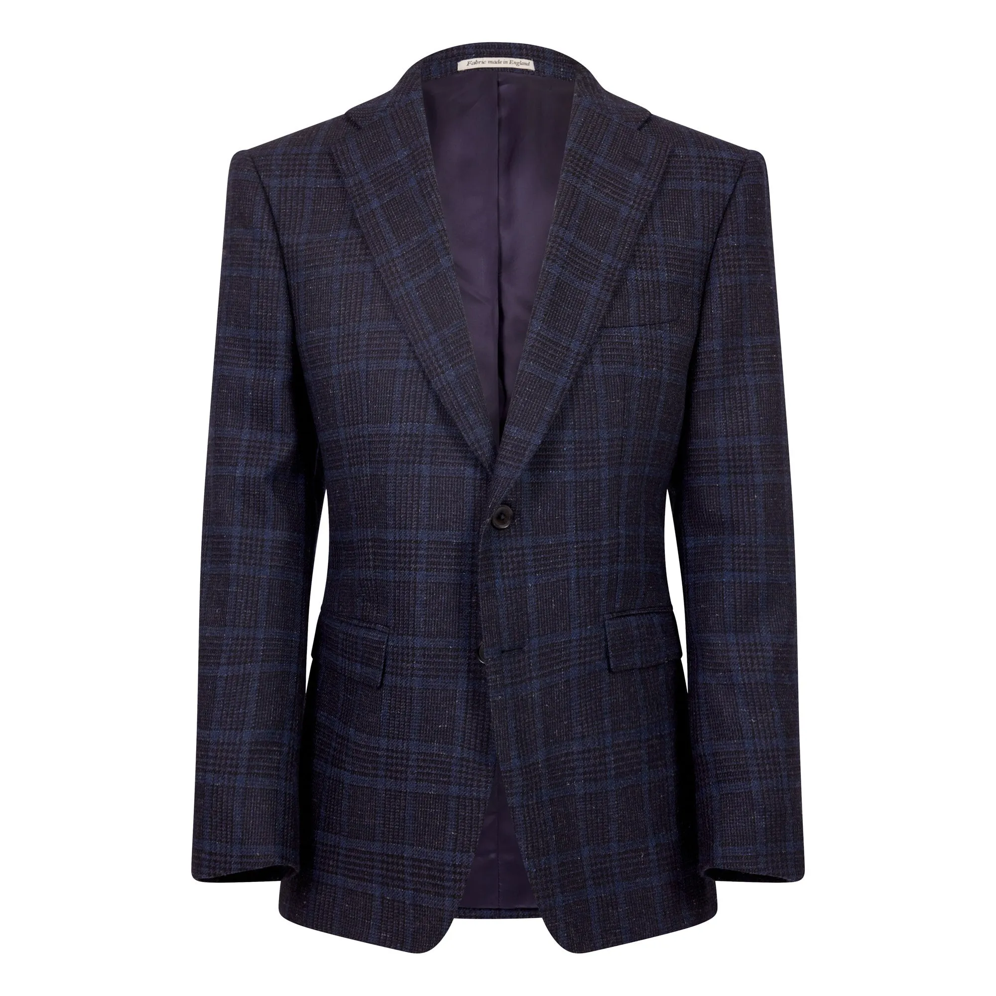 HENRY SARTORIAL X DORMEUIL Full Canvas Fancy Check Wool Jacket NAVY REG