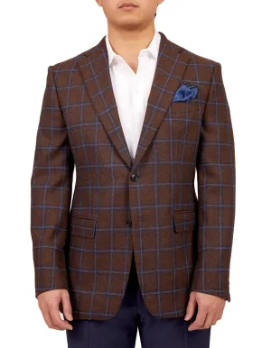 HENRY SARTORIAL X DORMEUIL Full Canvas Fancy Jacket BROWN REG