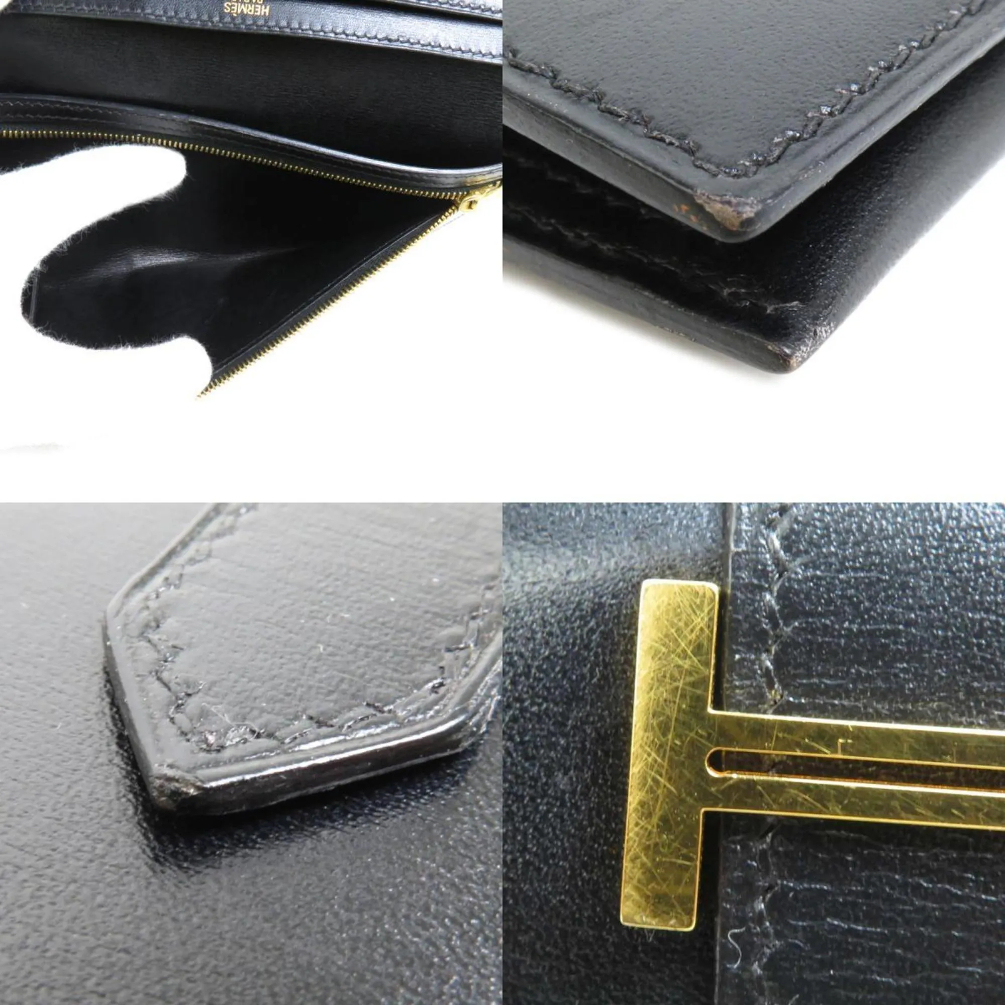 Herms Barn Black Leather Accessories