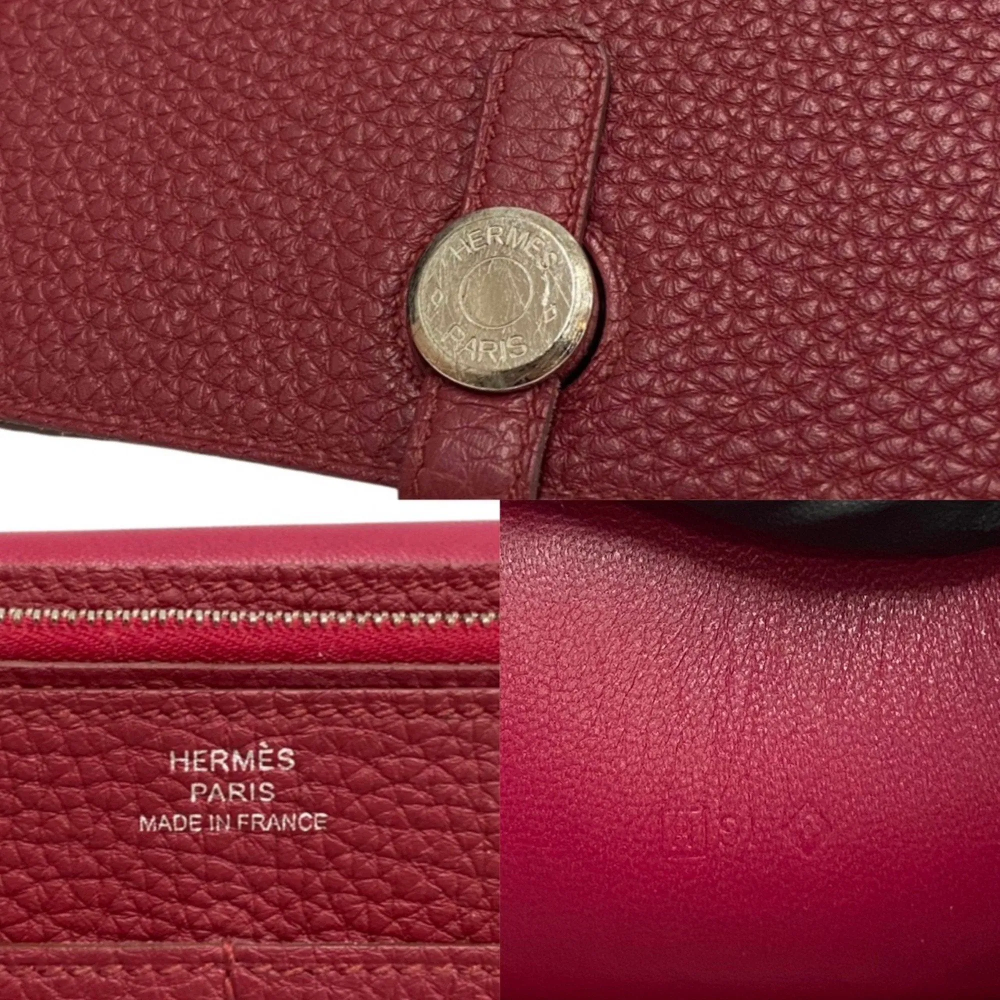 Herms Dogon Burgundy Leather Accessories