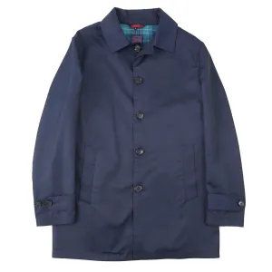 Isaia Light Aqua Fabric Overcoat
