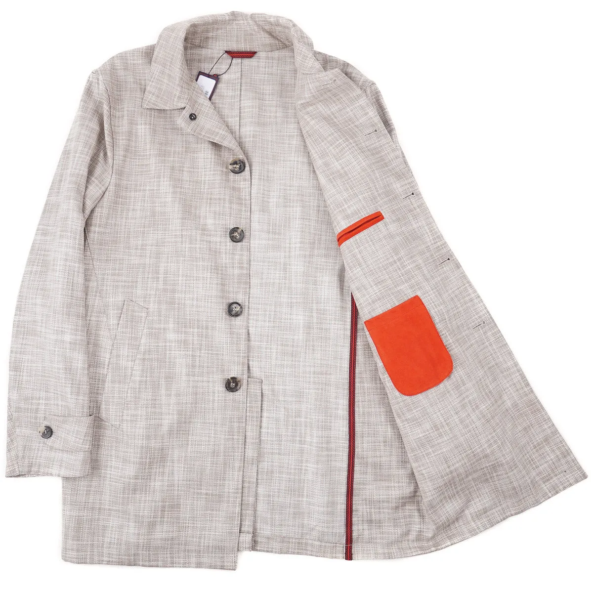Isaia Lightweight Wool-Silk Overcoat