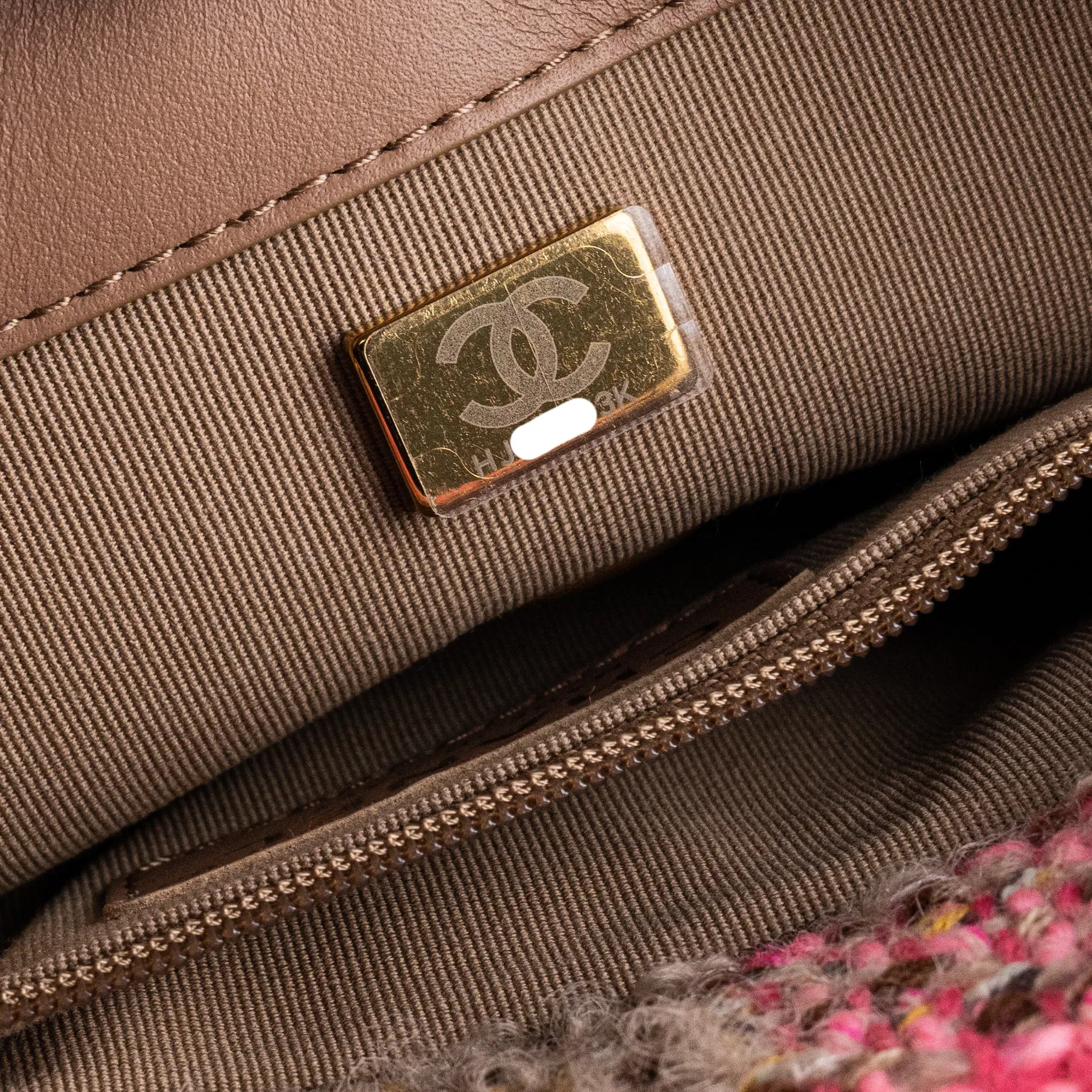 ITEM 14 - Chanel 19 Small seasonal Tweed Pink