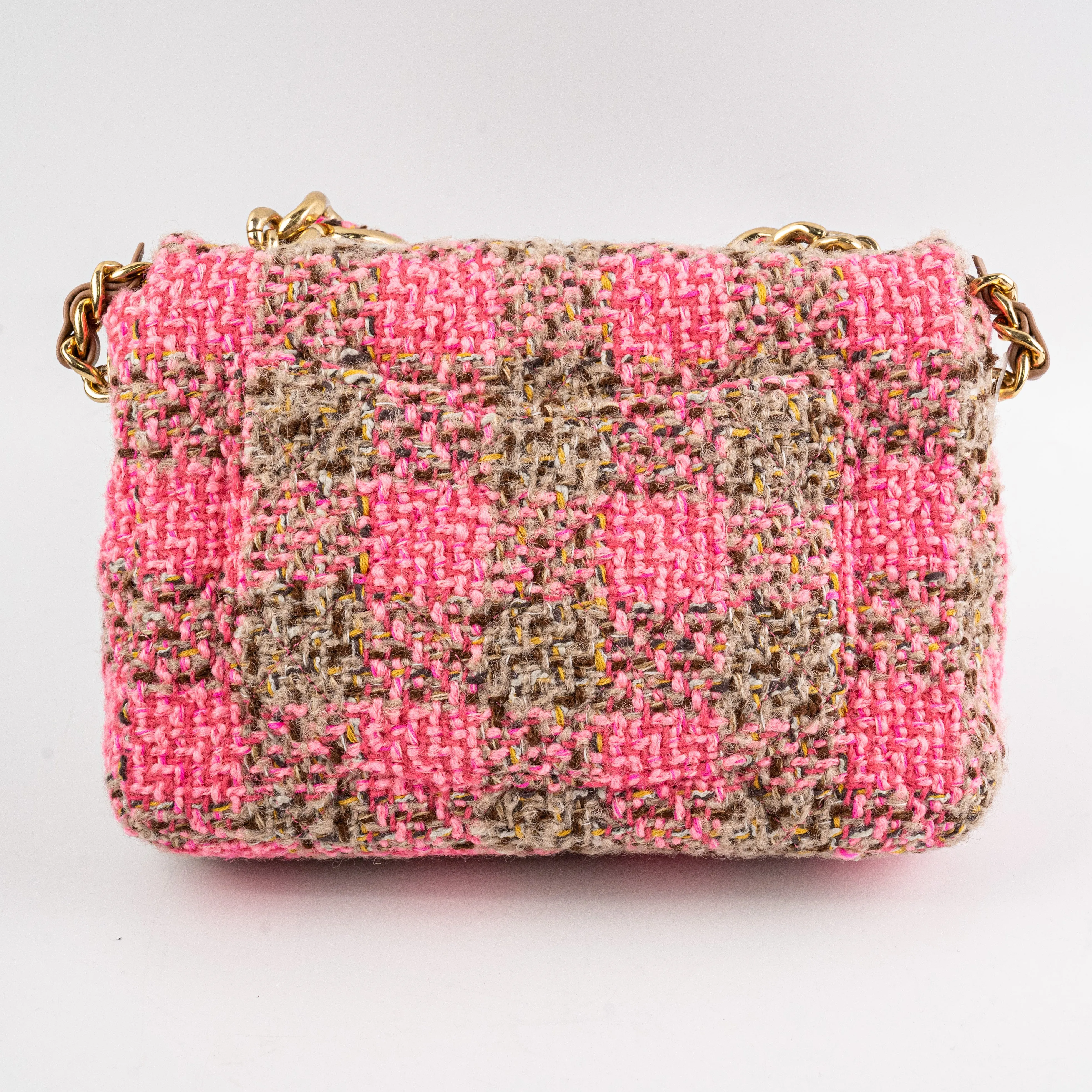 ITEM 14 - Chanel 19 Small seasonal Tweed Pink