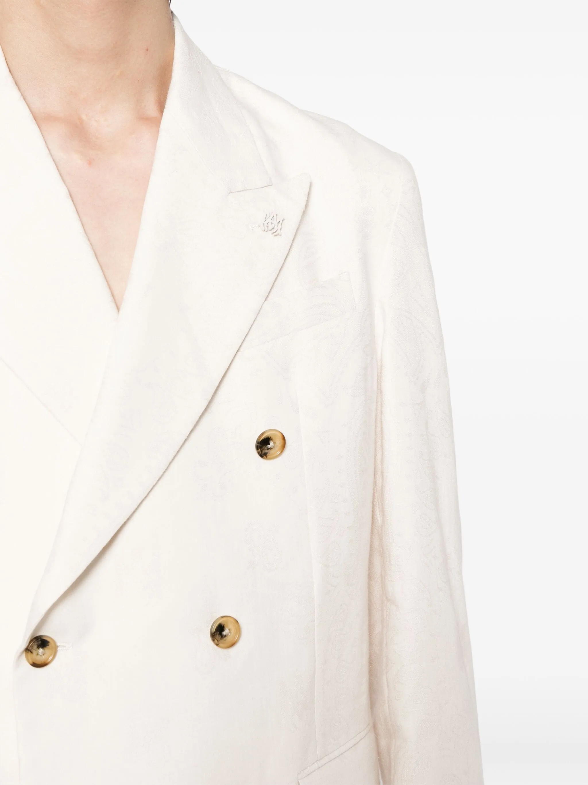 Linen-Cotton Blend Blazer