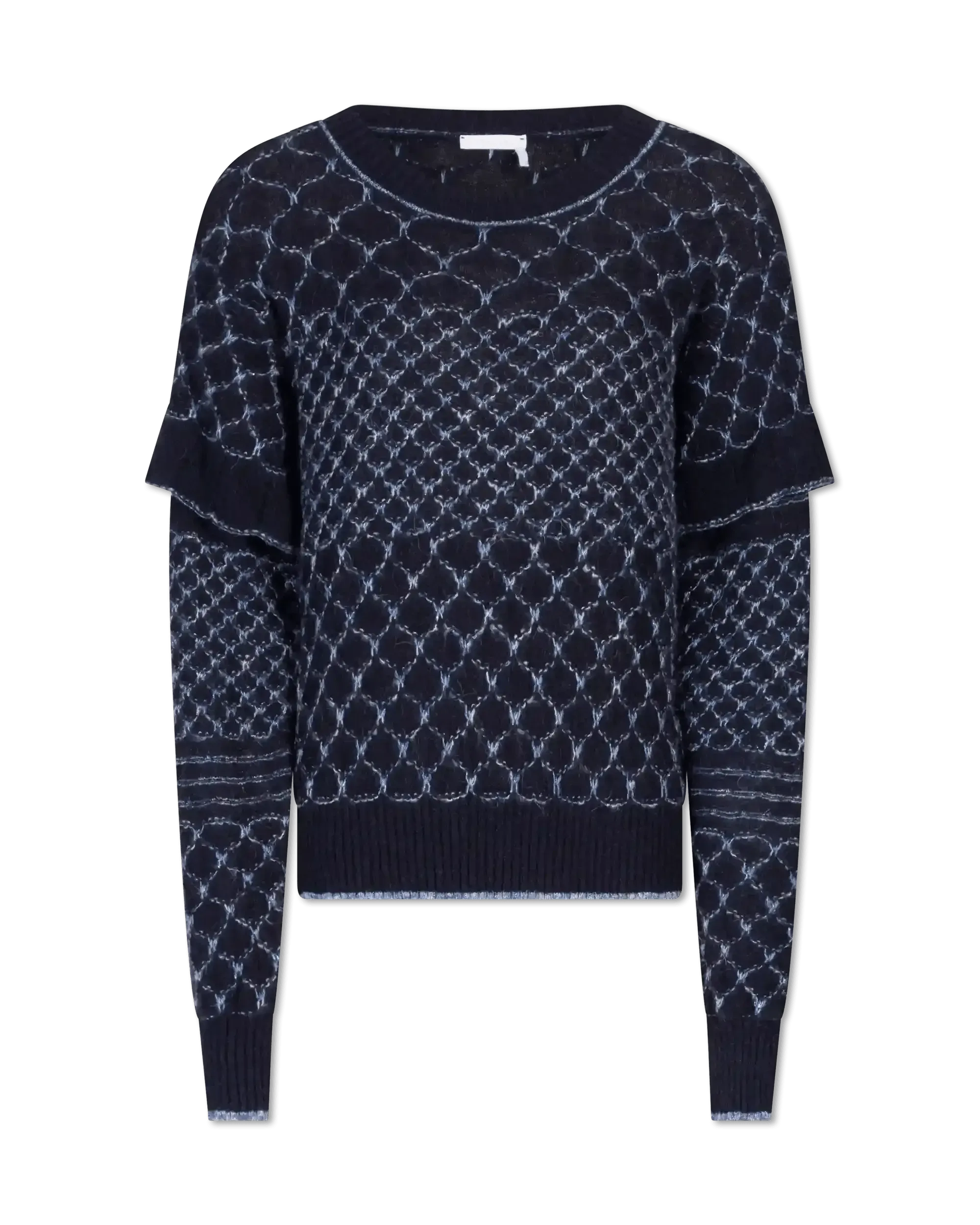 Linen Metallic Crewneck Sweater