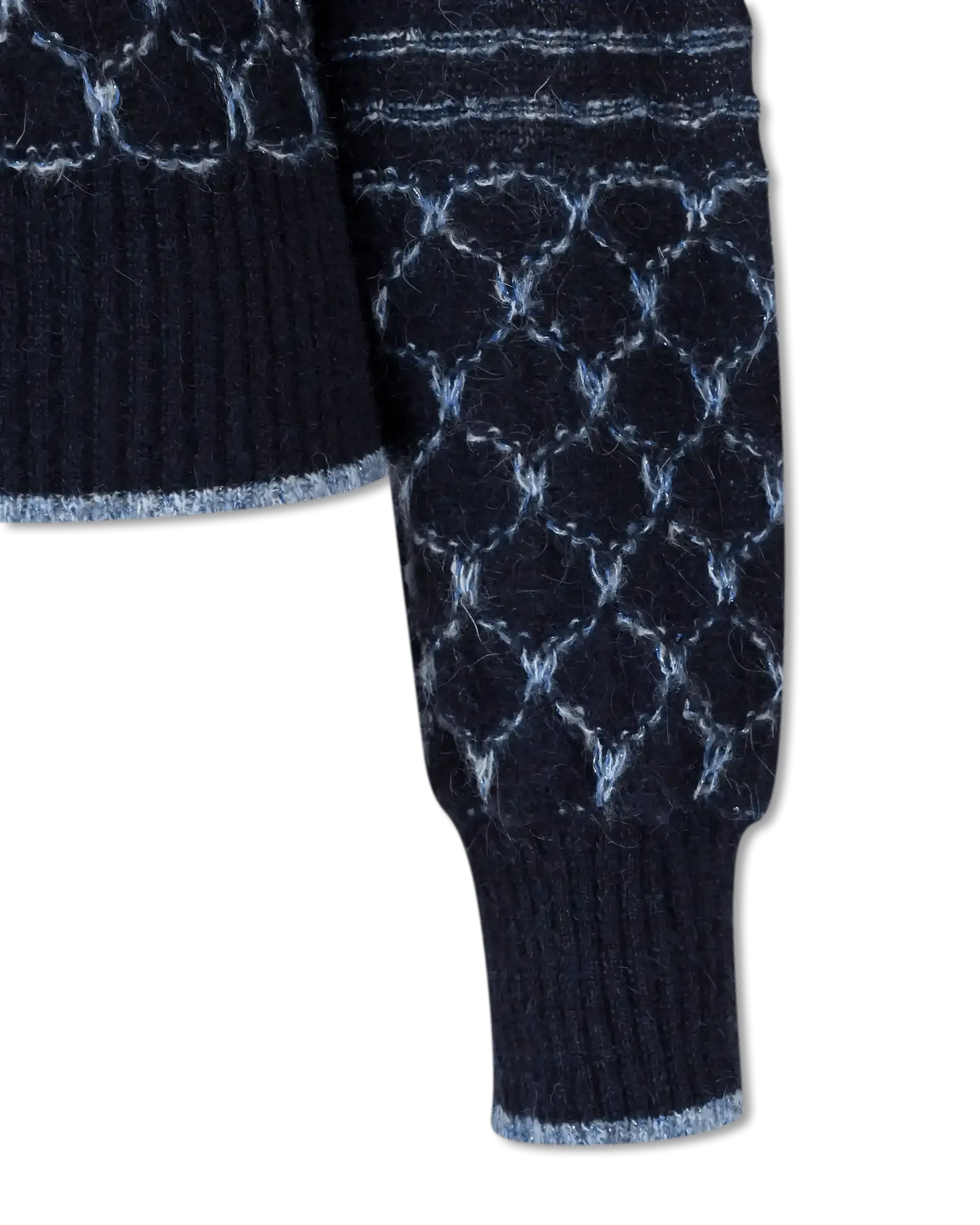 Linen Metallic Crewneck Sweater