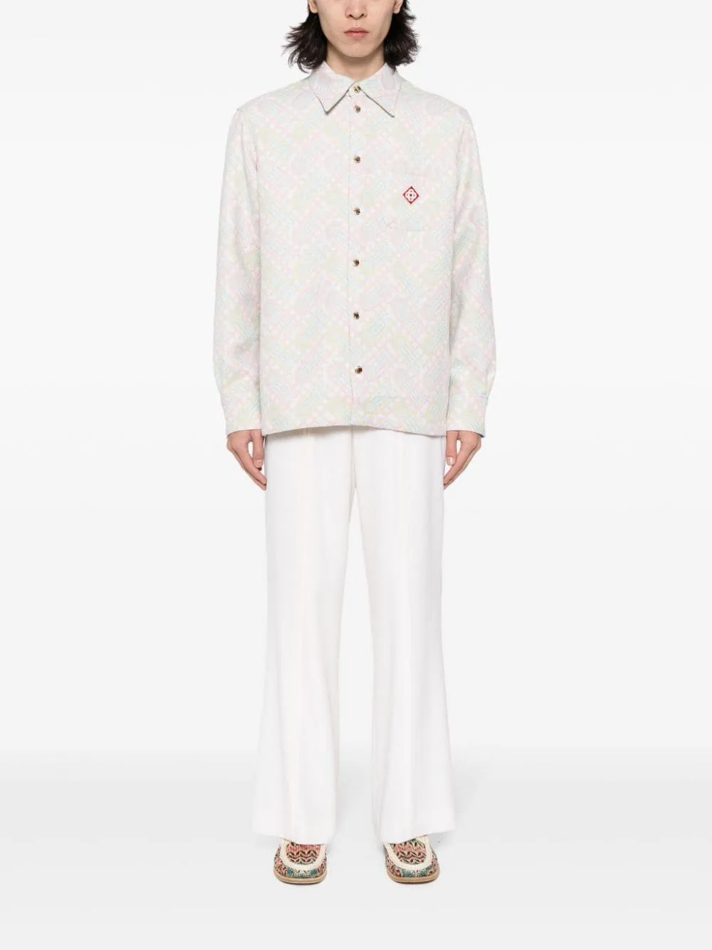 Logo-Appliqu Monogram-Jacquard Jacket