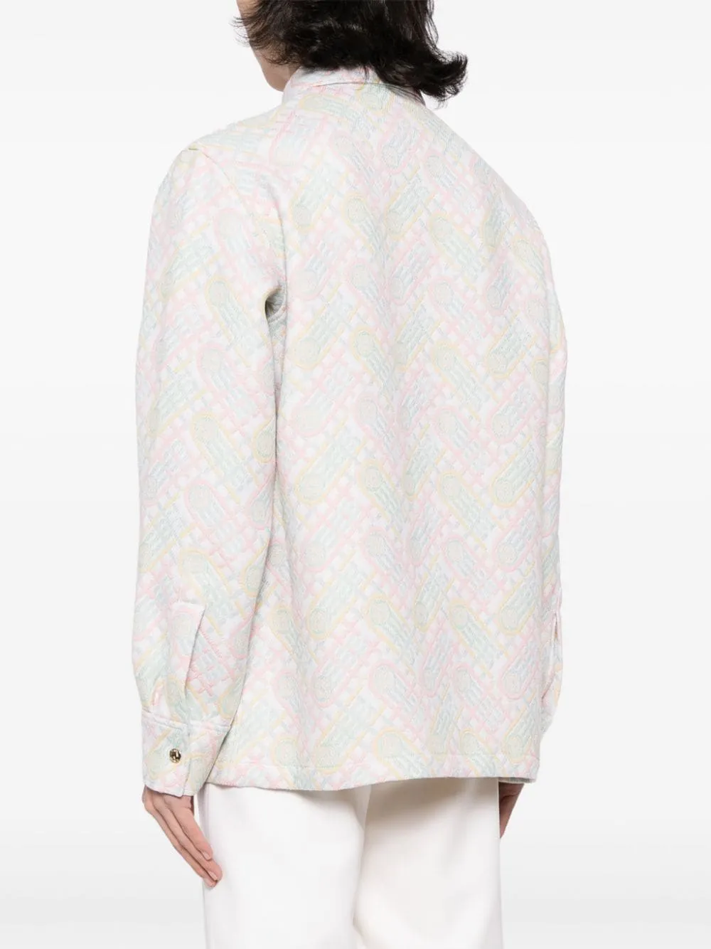 Logo-Appliqu Monogram-Jacquard Jacket