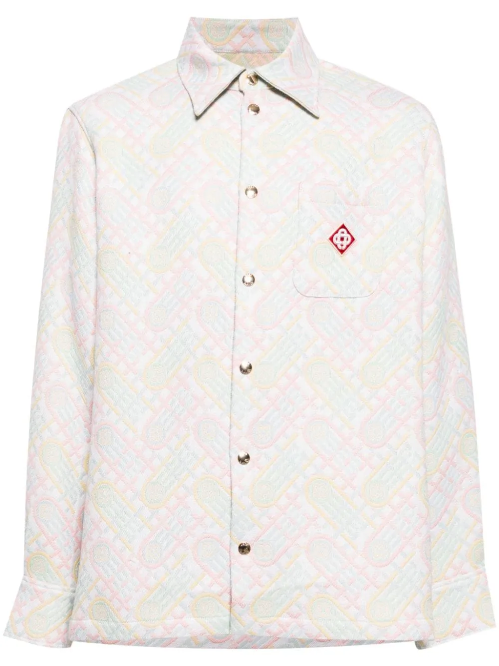 Logo-Appliqu Monogram-Jacquard Jacket