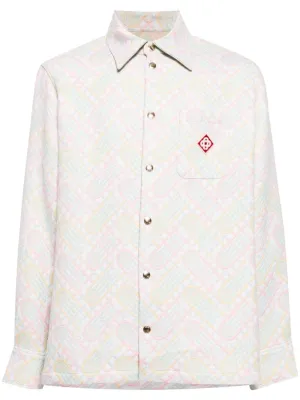 Logo-Appliqu Monogram-Jacquard Jacket