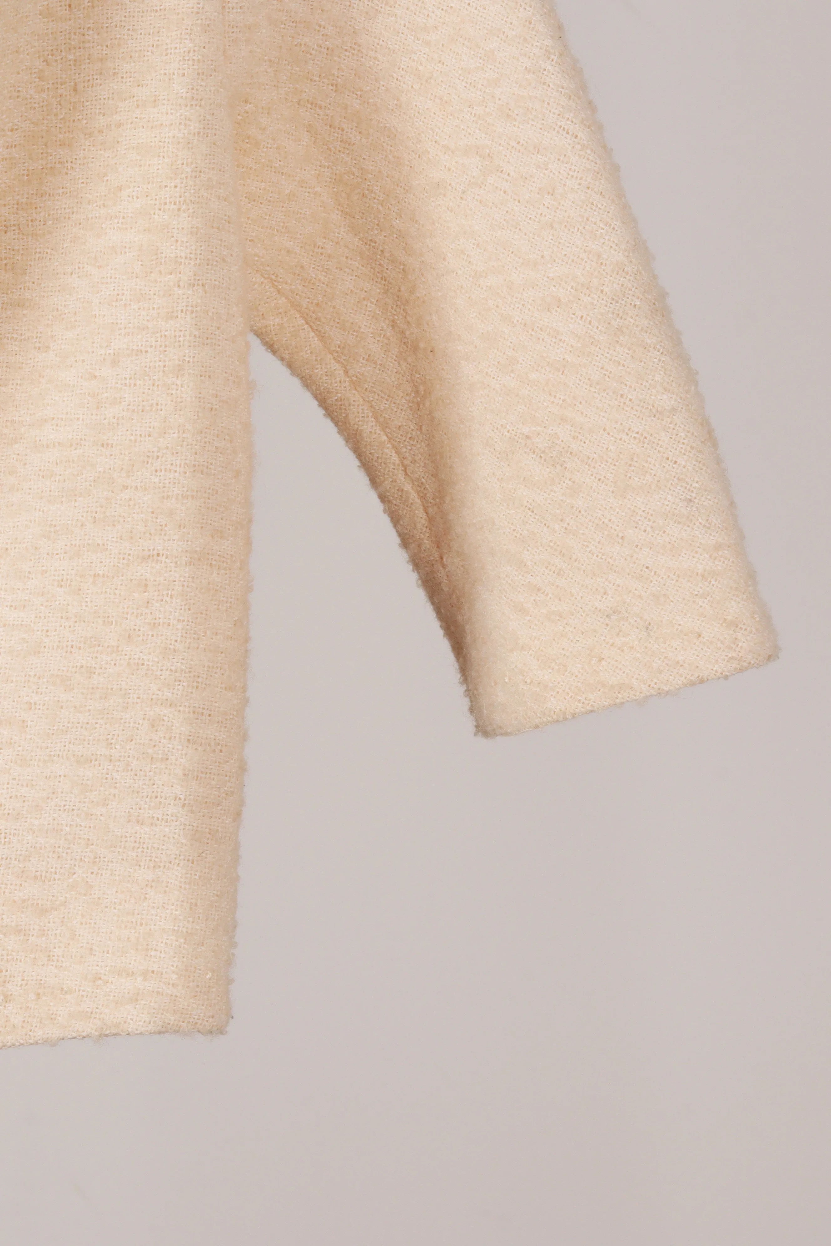 Louis Vuitton AW06 'Textured Tweed' Wool Blouse Ivory (2006)