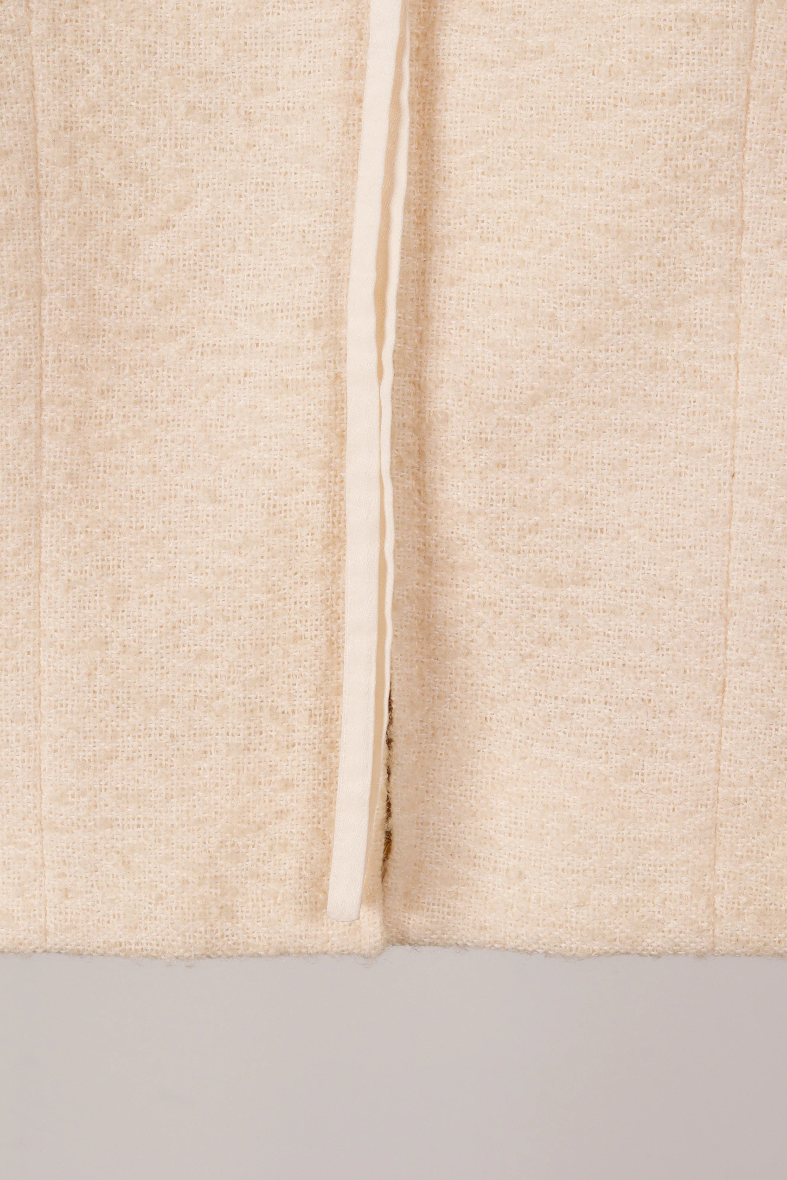 Louis Vuitton AW06 'Textured Tweed' Wool Blouse Ivory (2006)