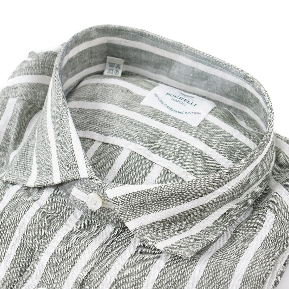 Luigi Borrelli Tailored-Fit Linen Dress Shirt