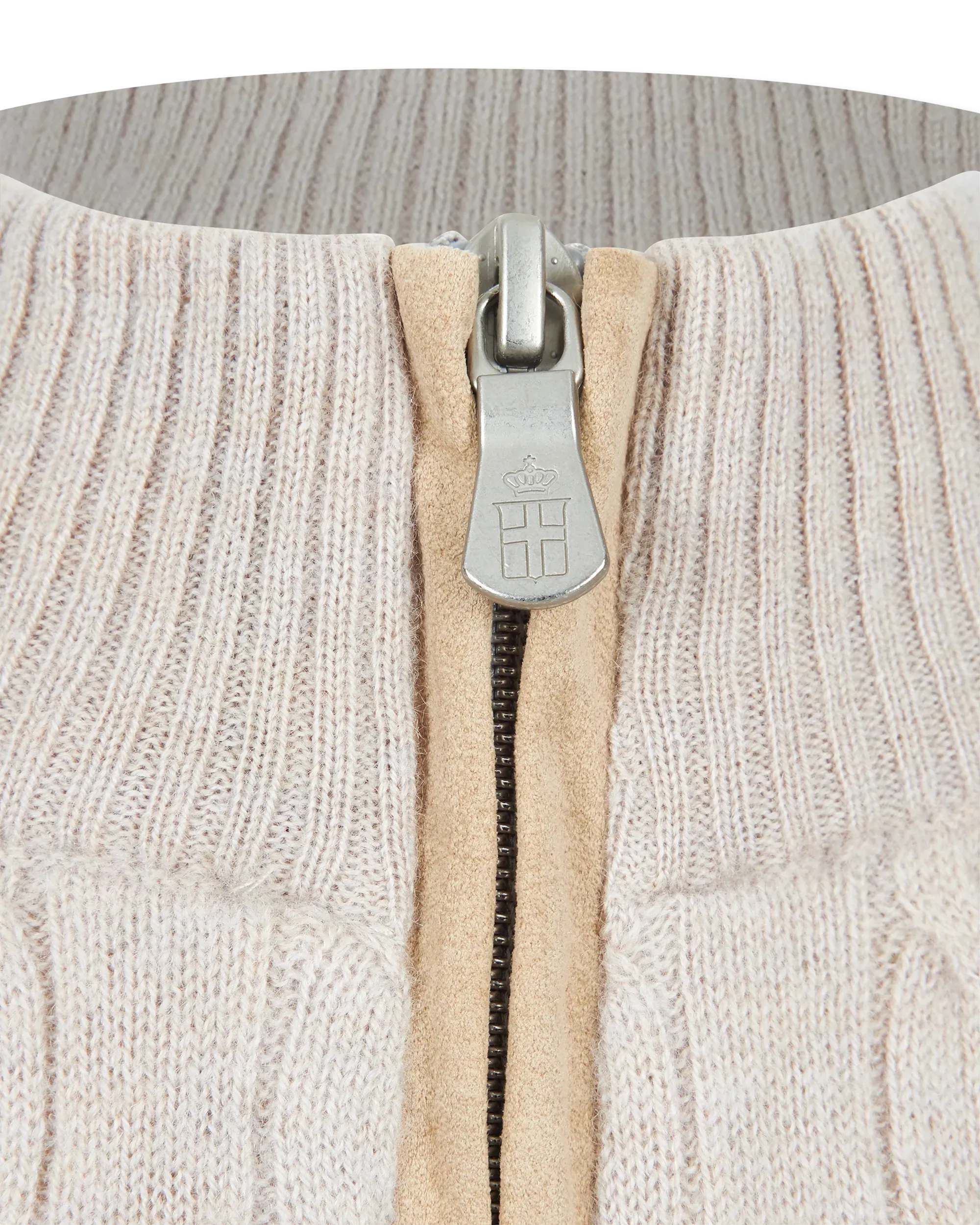 Luxury Cable Merino Wool Zip-Up Sweater