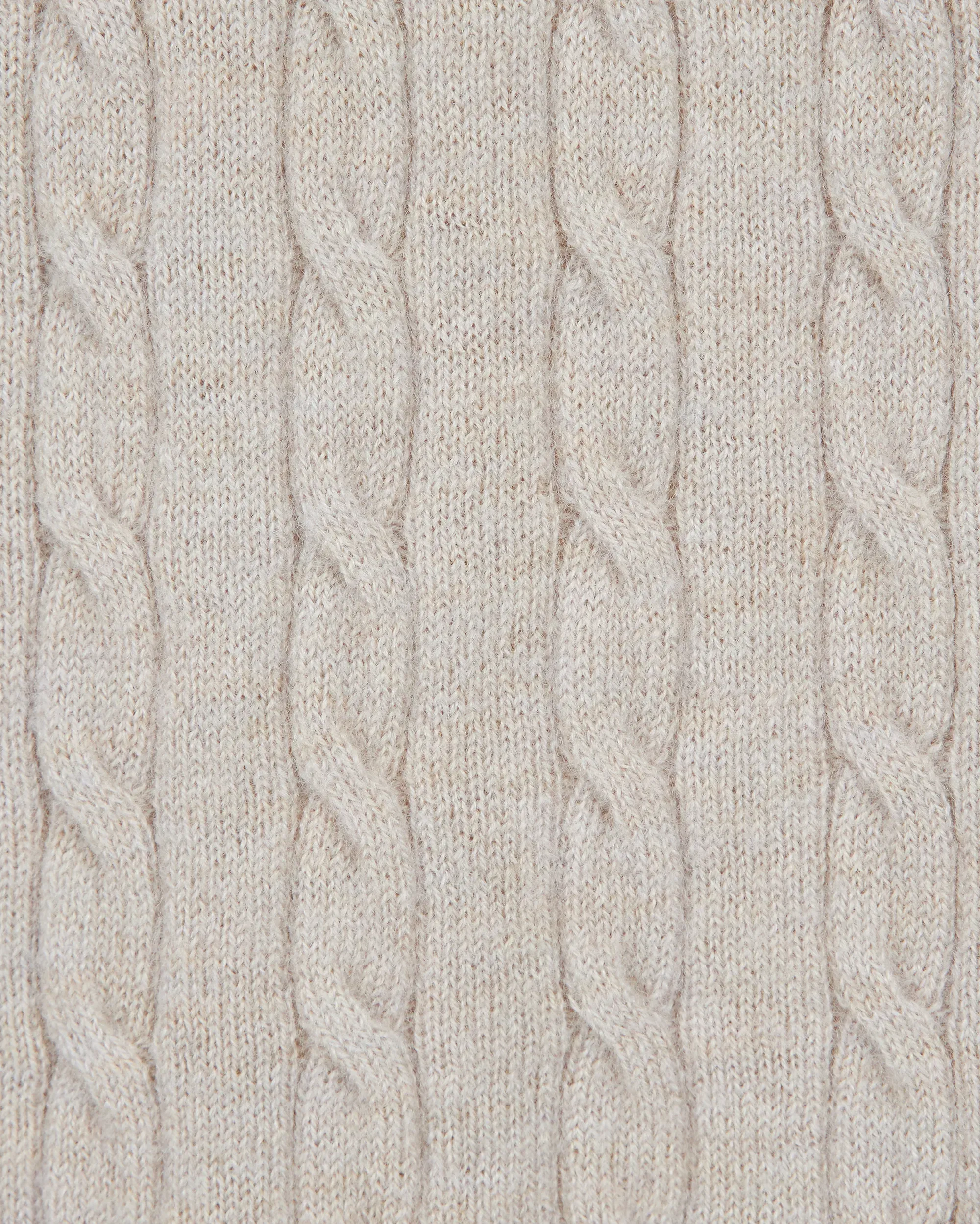 Luxury Cable Merino Wool Zip-Up Sweater