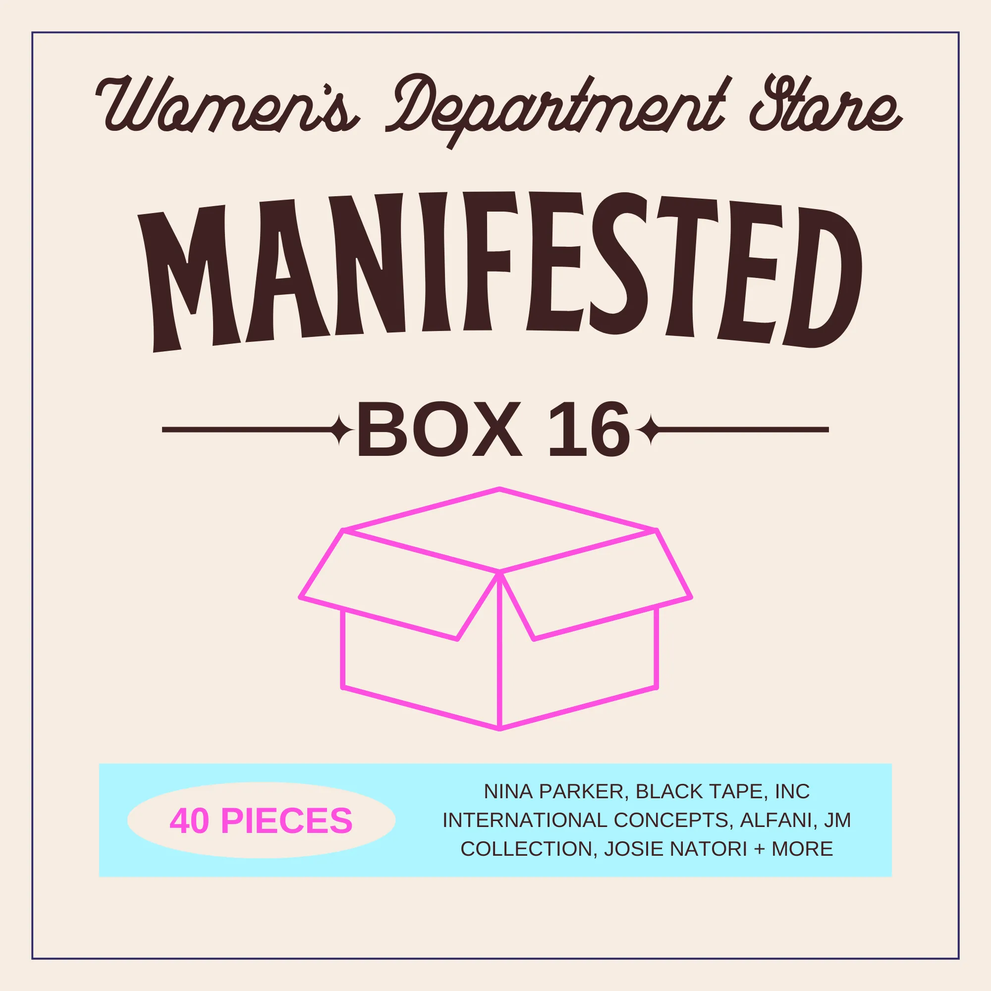 Manifested Women's Assorted Department Store Lot 16