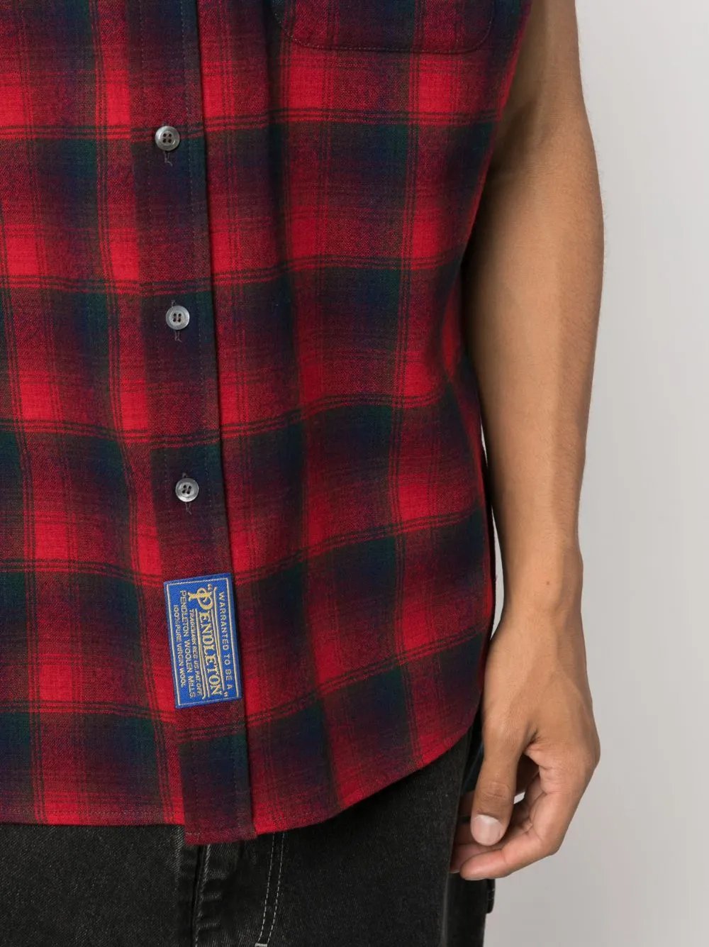 Pendleton Plaid Check-Print Sleeveless Shirt