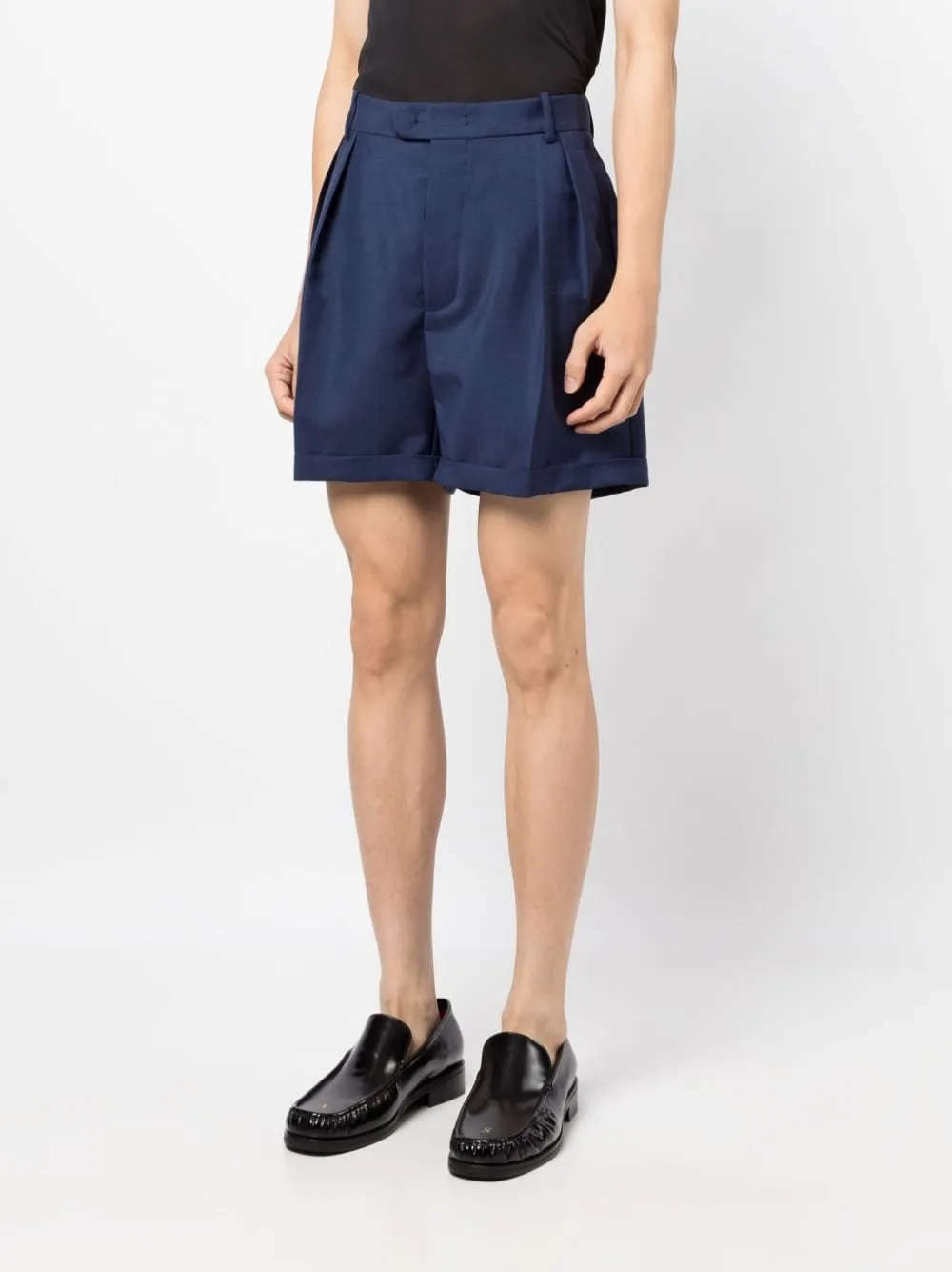 Pleated Twill Tailored Shorts