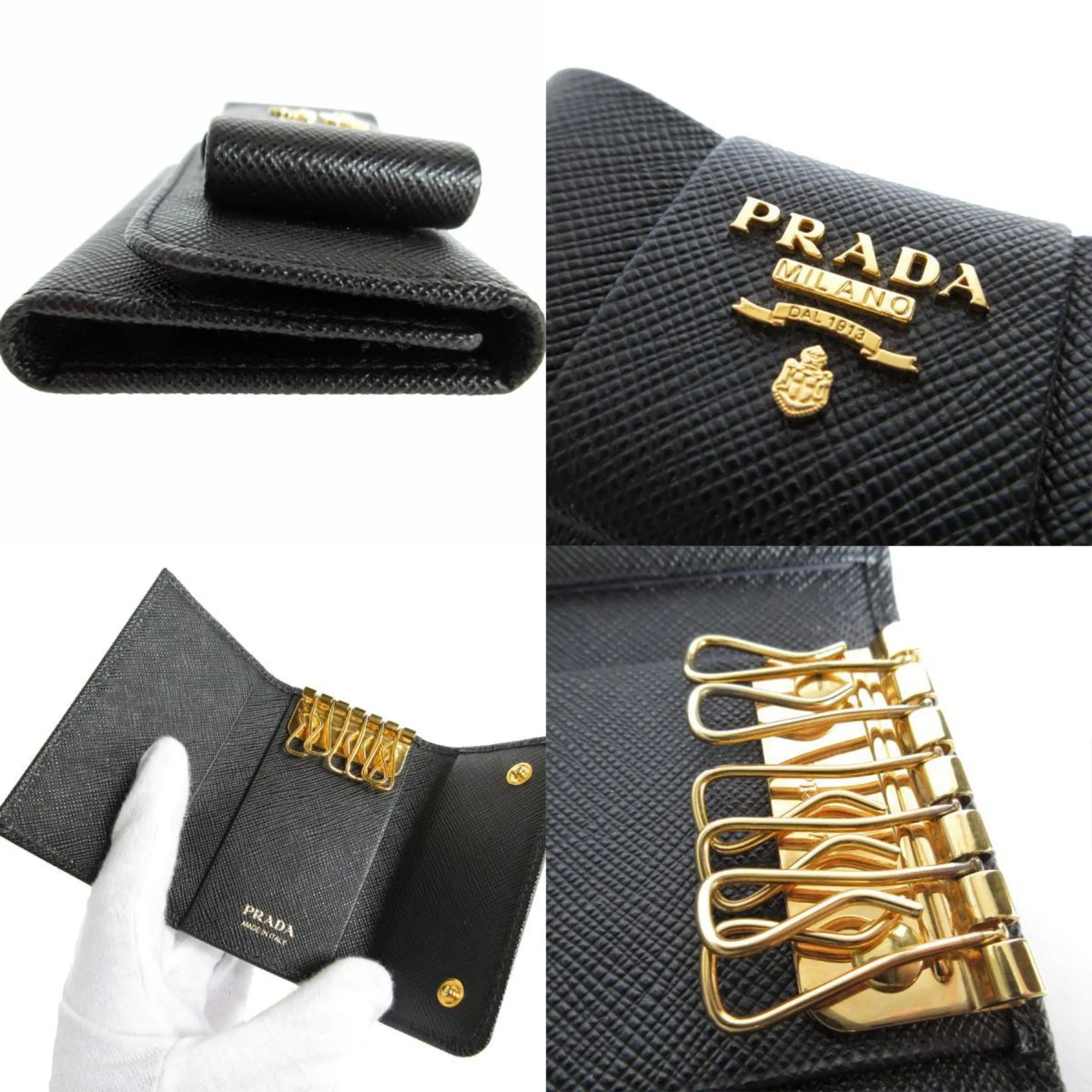 Prada Ribbon Black Leather Accessories