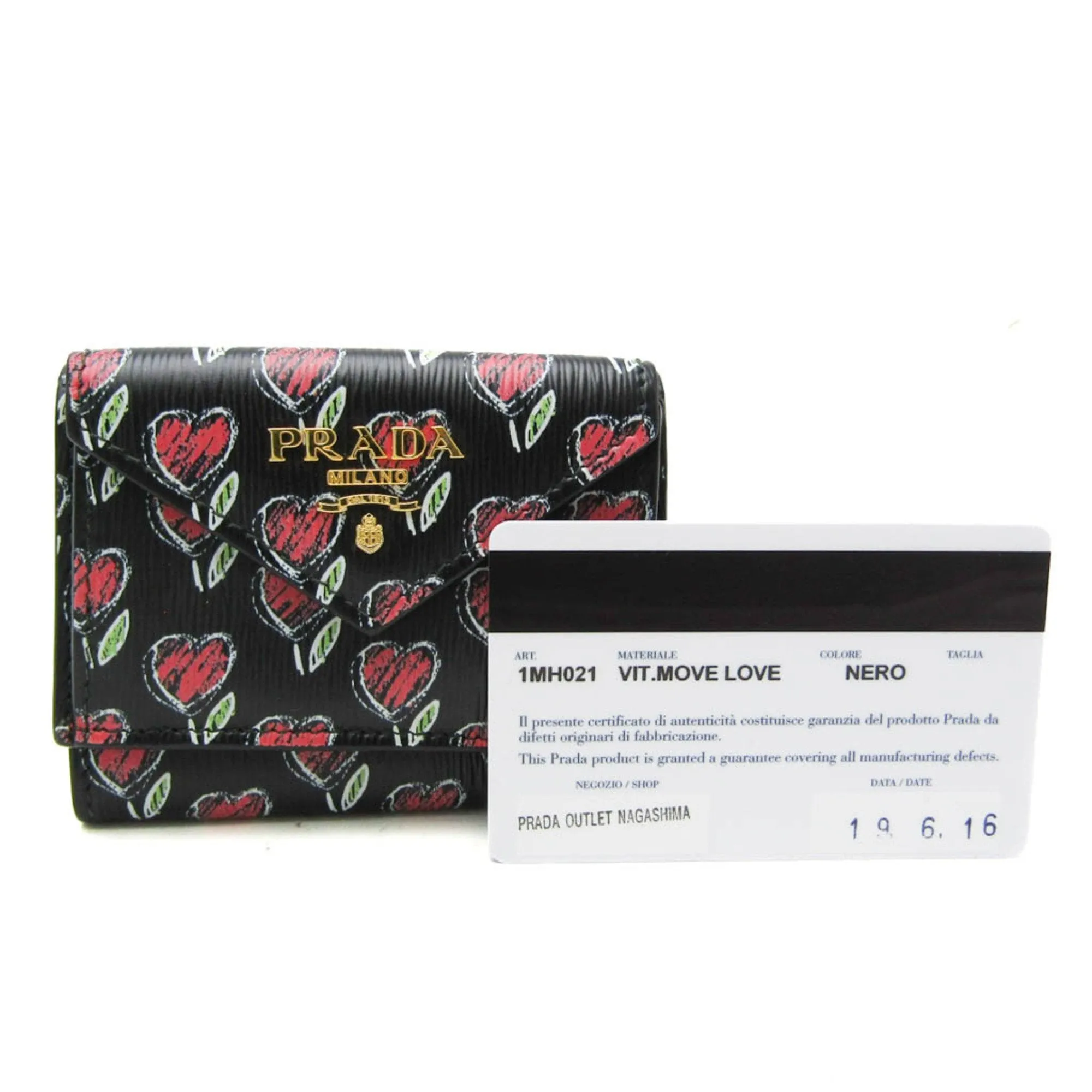 Prada Saffiano Black Leather Accessories