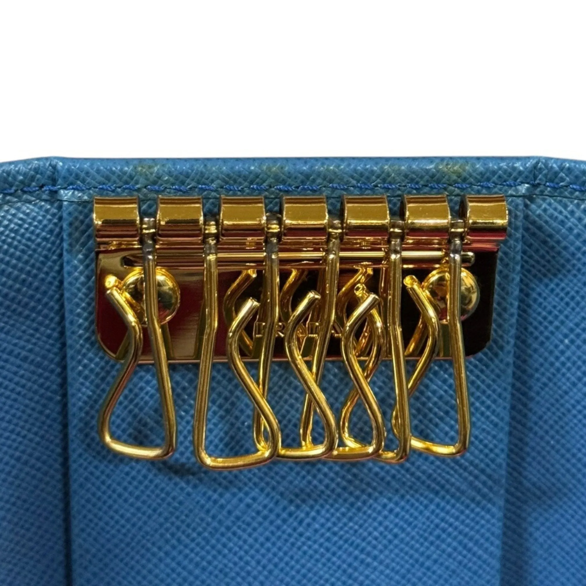 Prada Saffiano Blue Leather Accessories