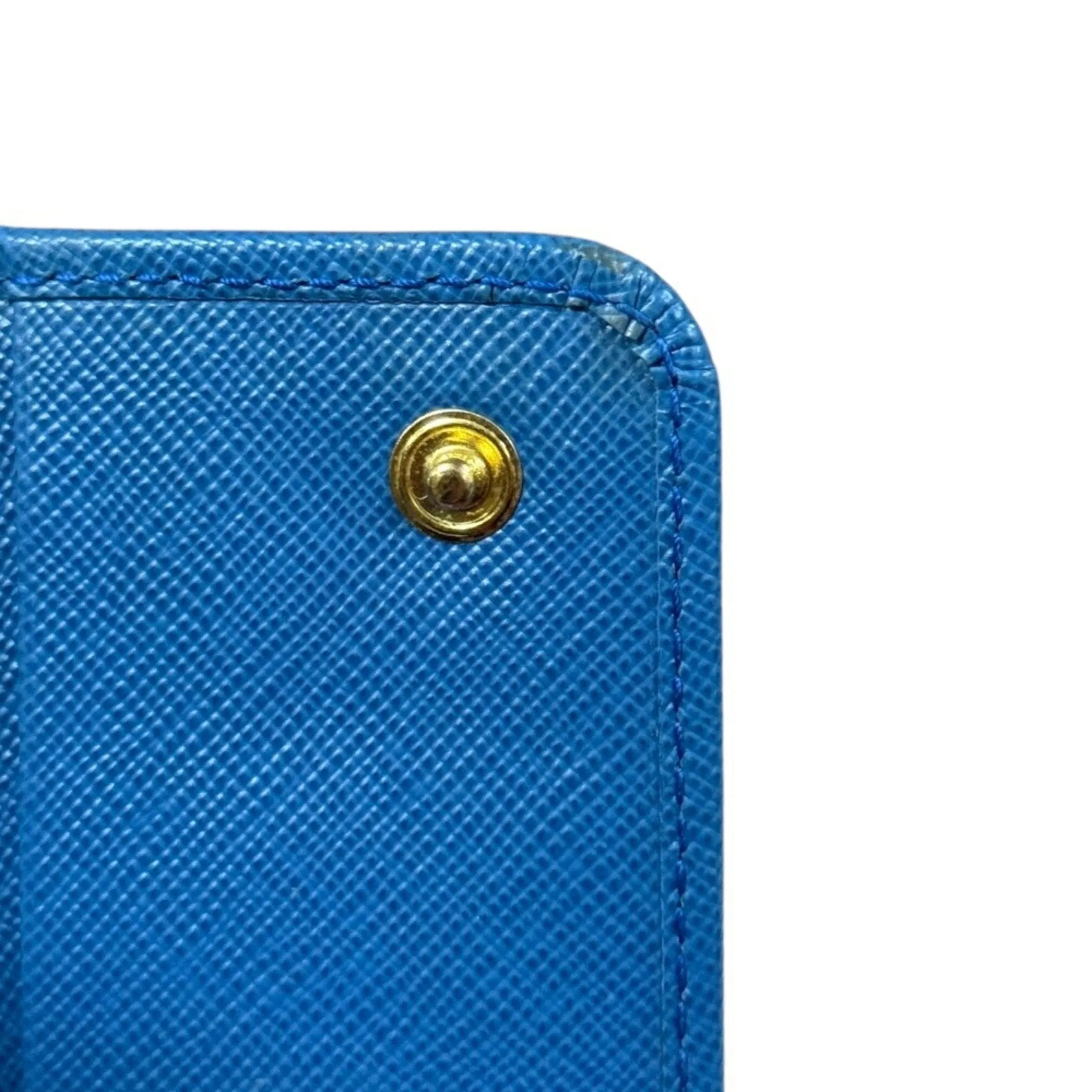 Prada Saffiano Blue Leather Accessories