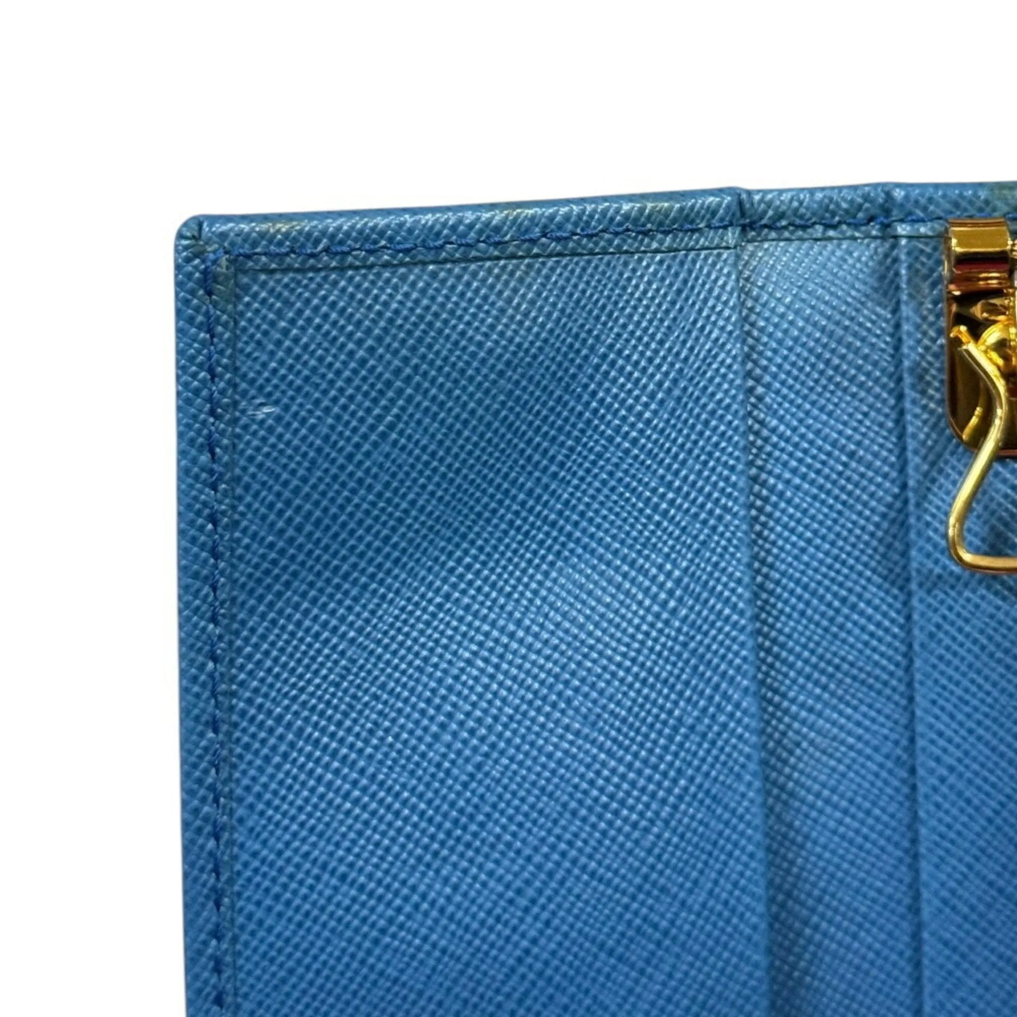 Prada Saffiano Blue Leather Accessories