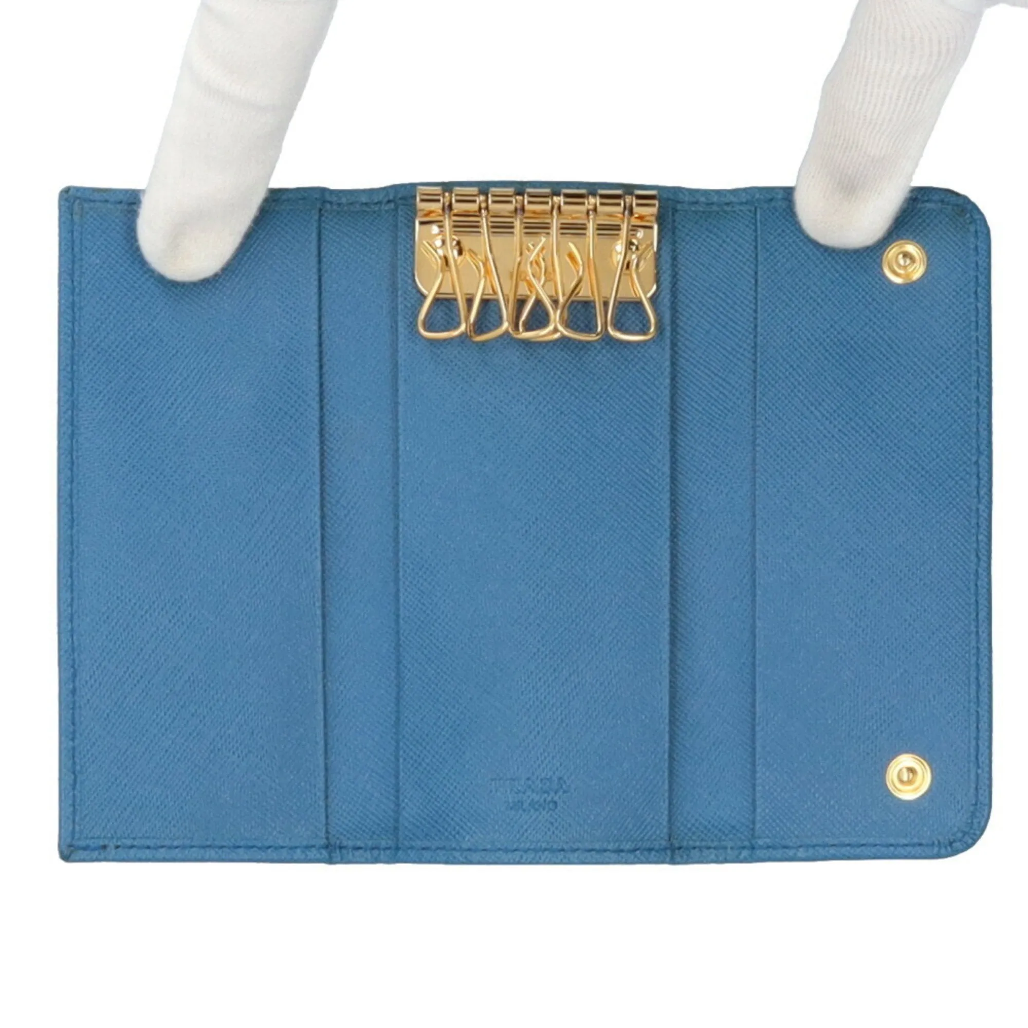Prada Saffiano Blue Leather Accessories