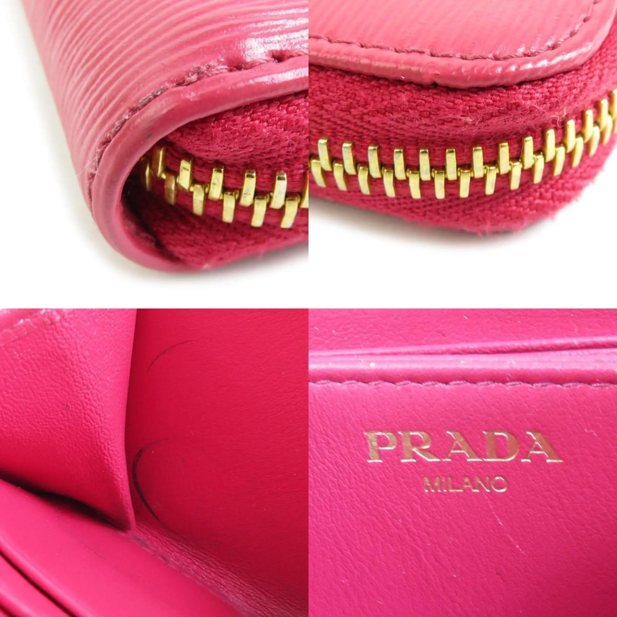 Prada Saffiano Pink Leather Accessories